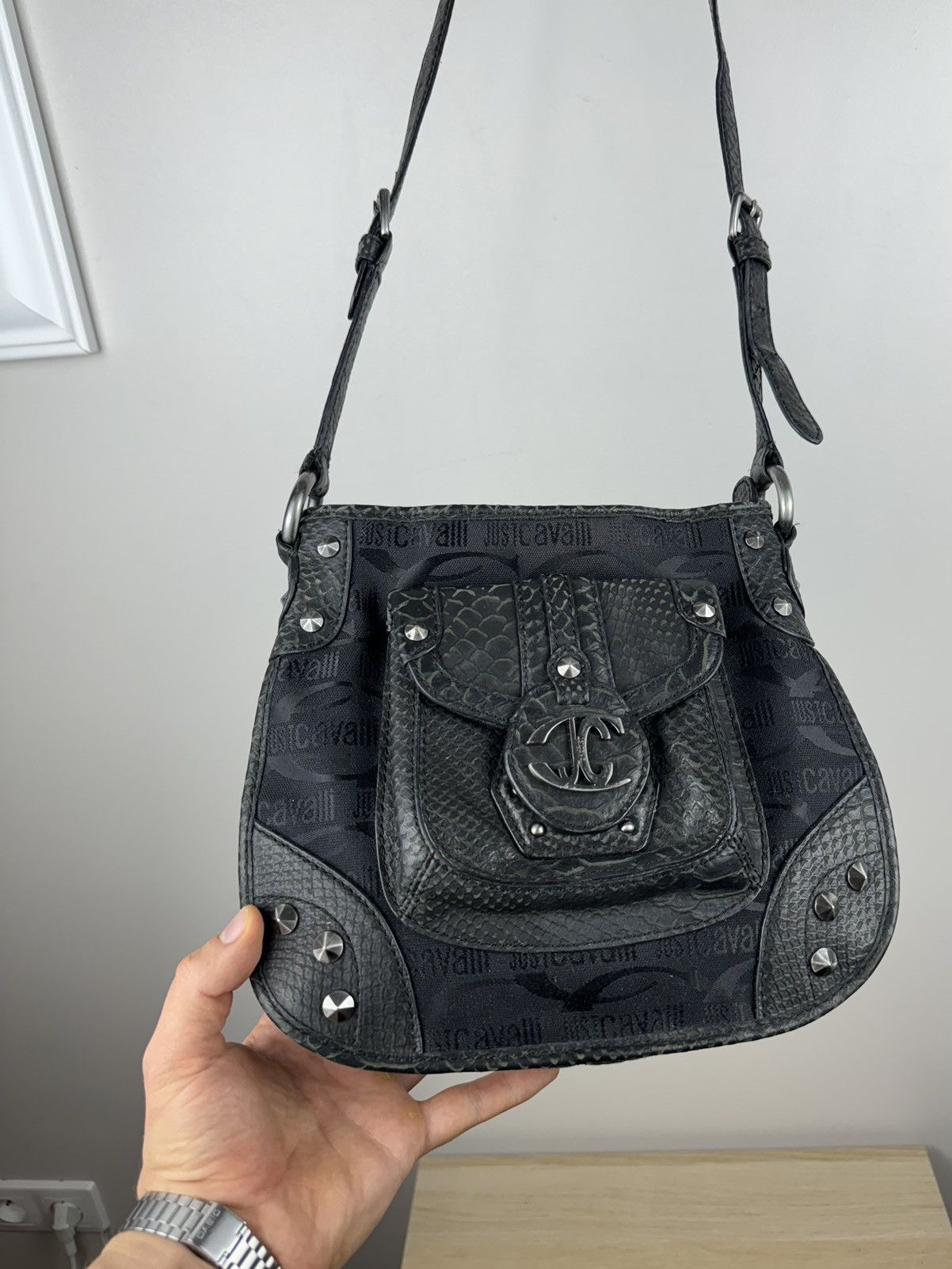 Vintage Just Cavalli leather bag y2k original casual item