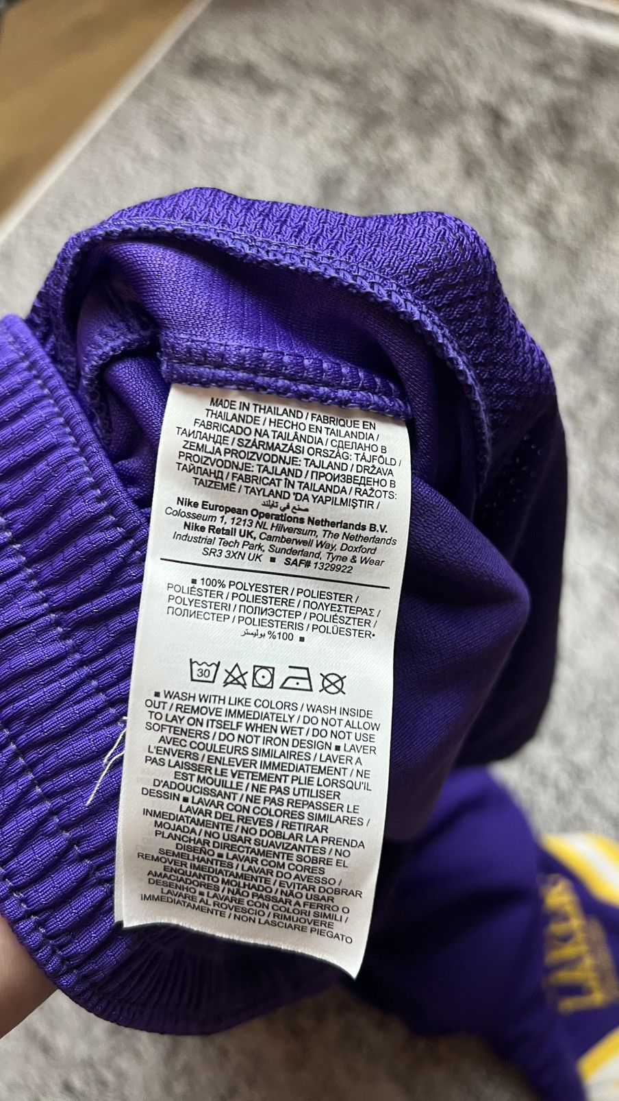 Nike Los Angeles Lakers NBA 75 year’s anniversary nike shorts Size US 32 / EU 48 - 6 Thumbnail