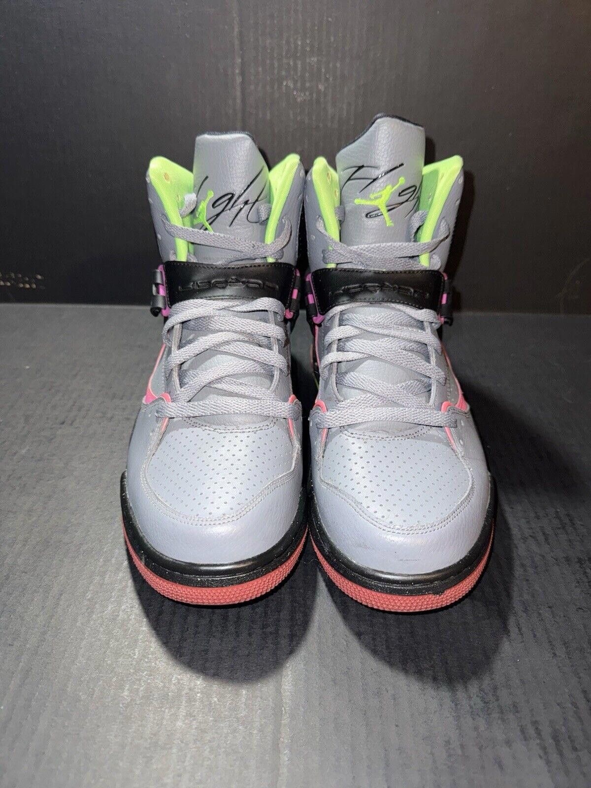 Jordan Brand Nike Air Jordan Flight 45 High Grey Lime 616816-037 Sz 10 Size US 10 / EU 43 - 3 Thumbnail