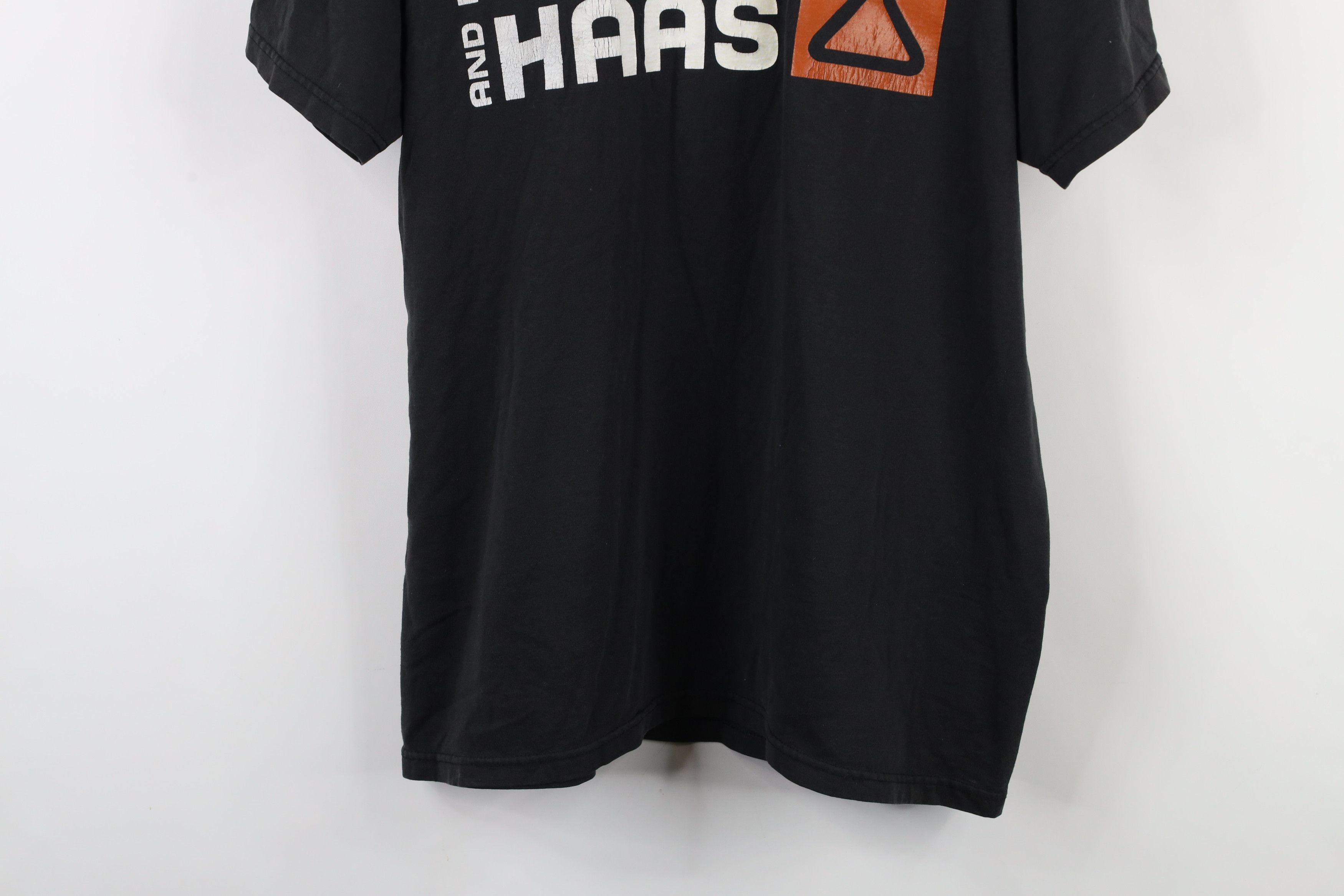 Vintage Vintage 90s Spell Out Rohm and Haas Chemicals T-Shirt Black Size US XL / EU 56 / 4 - 3 Thumbnail