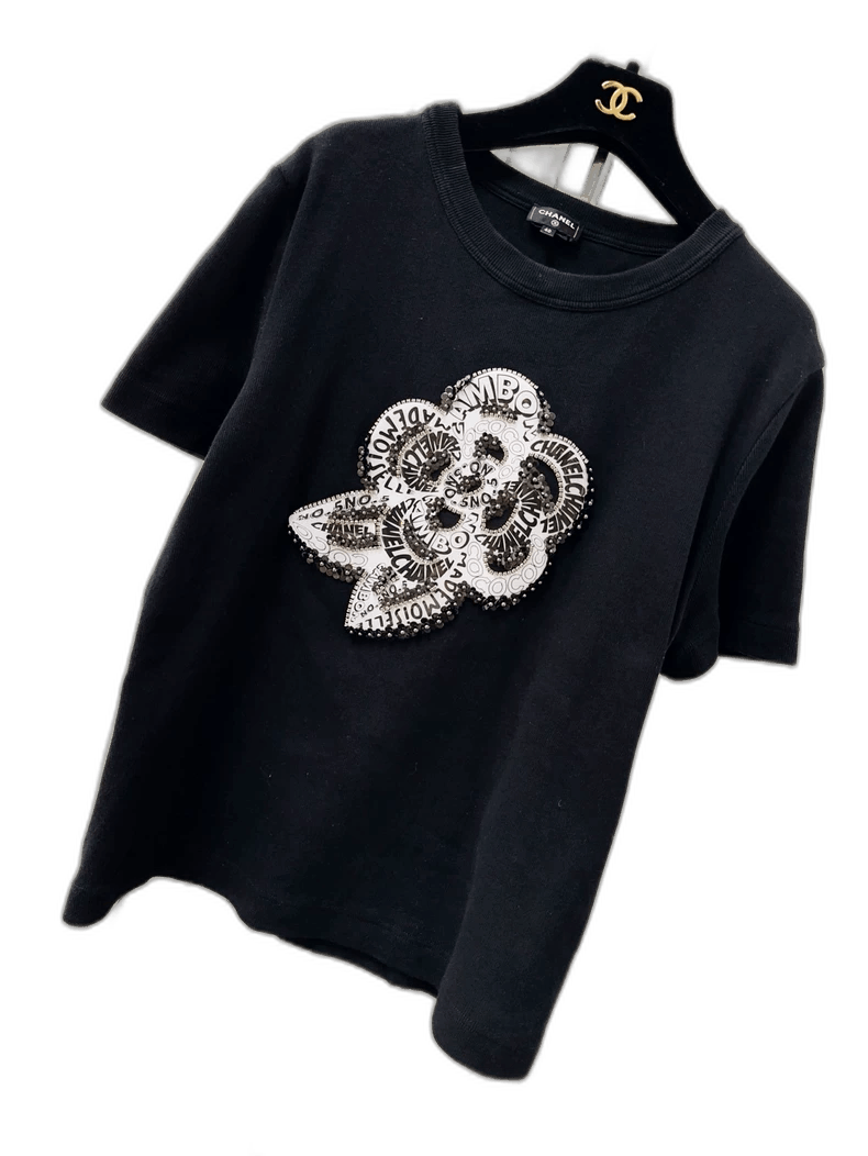 Chanel Chanel 23K Camellia Beaded Short Sleeve Top Size M / US 6-8 / IT 42-44 - 1 Thumbnail