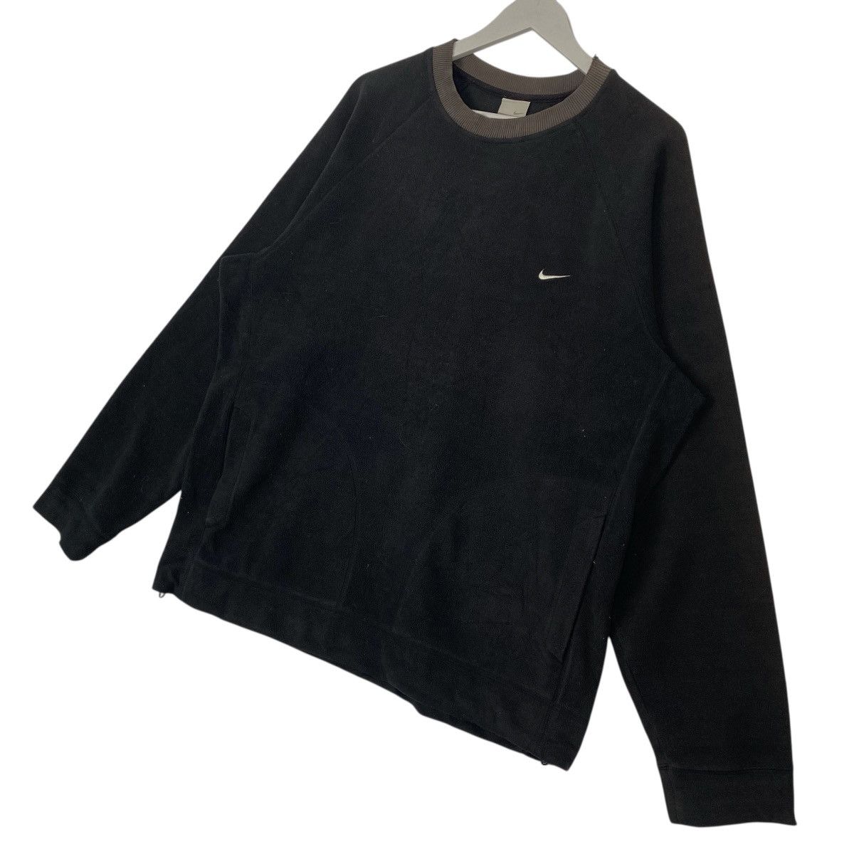Other Vintage Nike Swoosh Fleece Sweatshirt Crewneck Black Size US XL / EU 56 / 4 - 2 Thumbnail