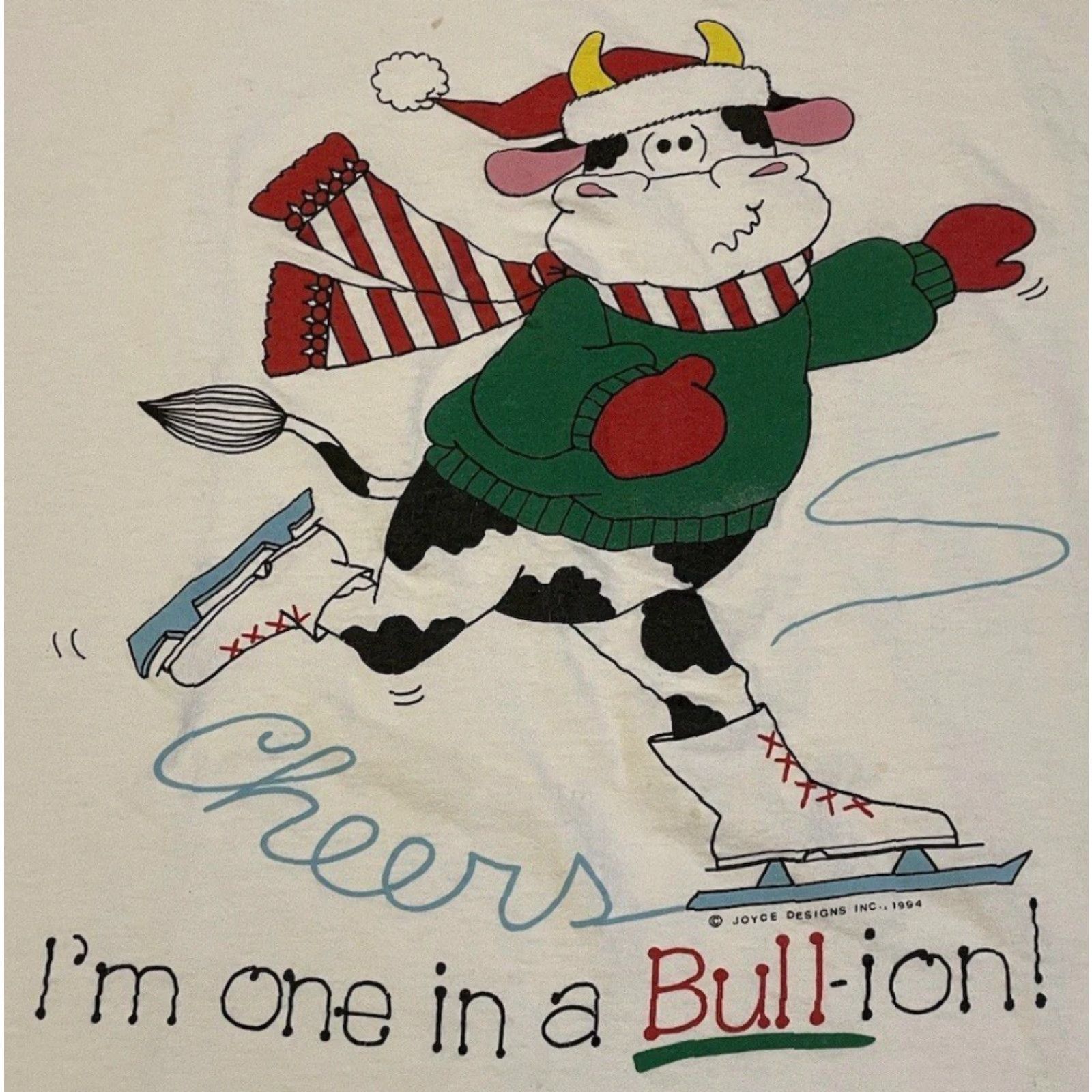 Vintage VINTAGE 90s I’m One In A Bull-ion Faded Sleeping Shirt USA Funny Saying Joke Animal T-Shirt Unisex Adults One Size White Mens Womens Boys Girls Size US M / EU 48-50 / 2 - 2 Thumbnail