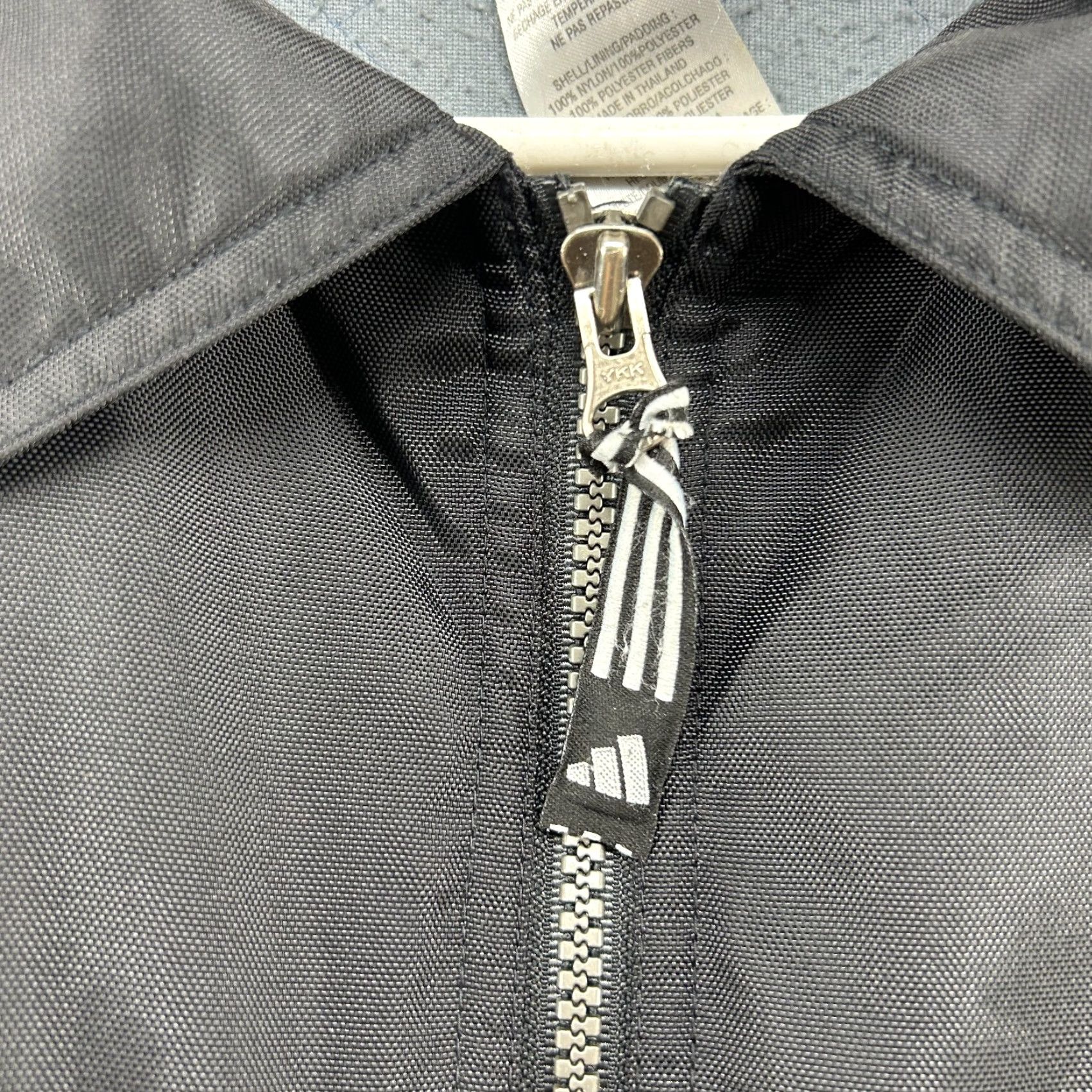 Adidas VINTAGE Adidas Jacket Mens L Black Parka Full Zip Quilted Lined Logo Nylon 90s Size US L / EU 52-54 / 3 - 5 Thumbnail