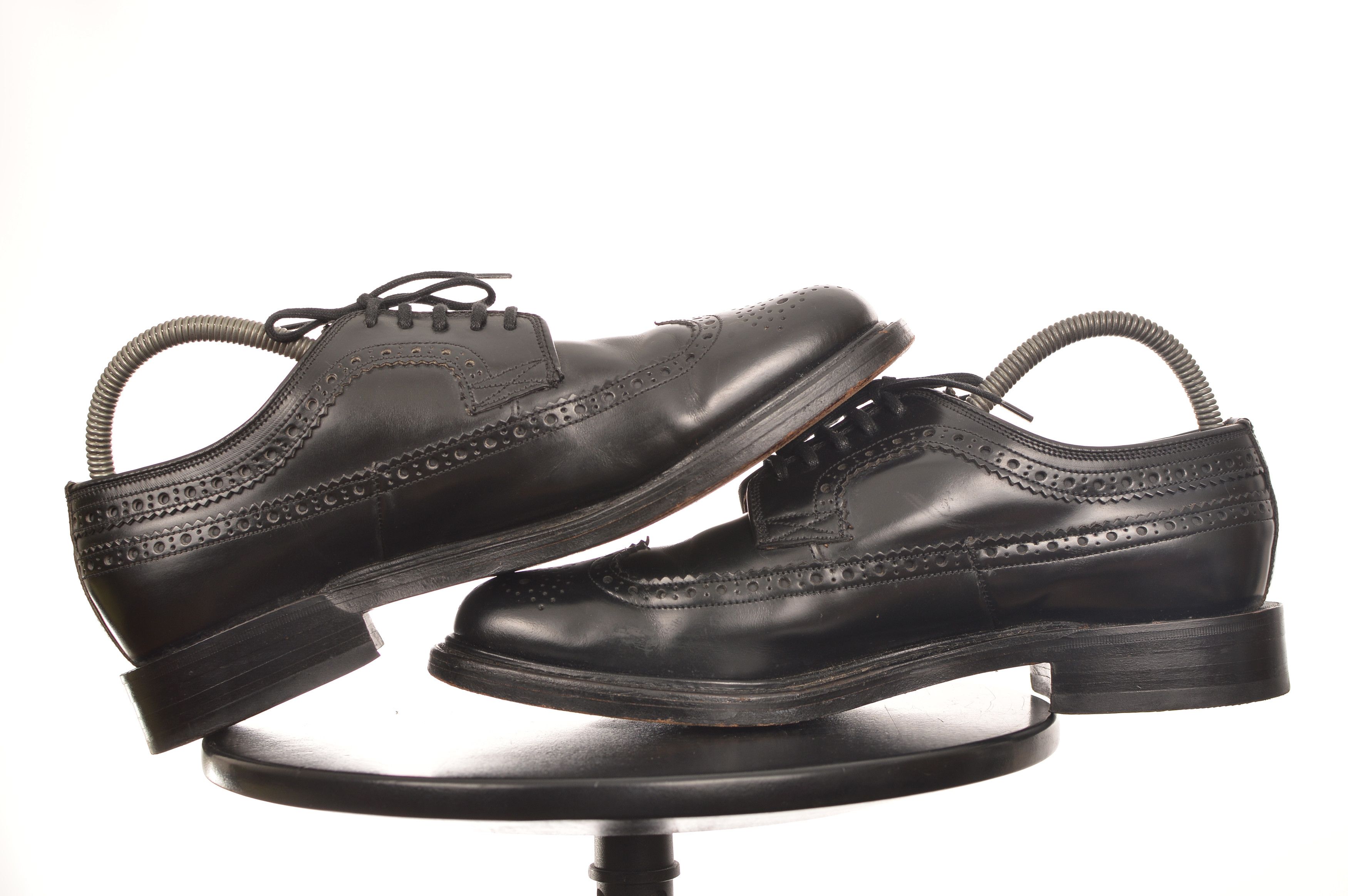 Loake DDP Loake 803B Black Leather Brogue Lace Up Shoes Size US 9 / EU 42 - 6 Thumbnail