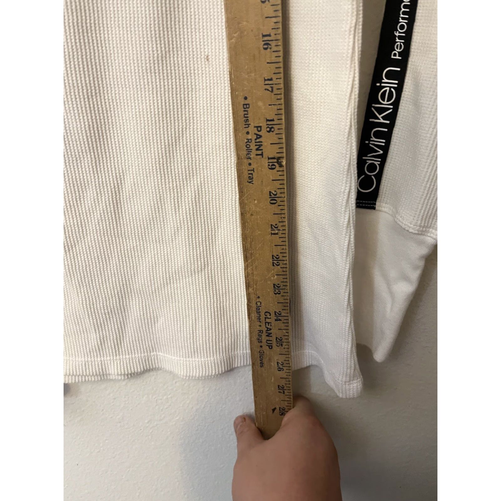 Calvin Klein Calvin Klein Performance Top Small White Waffle Mock Neck Size S / US 4 / IT 40 - 4 Thumbnail