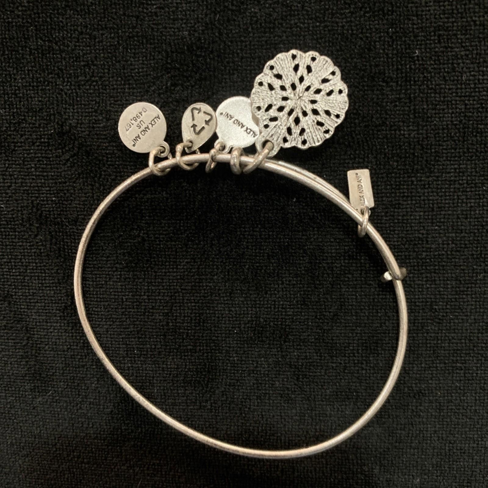 Other Vintage Alex & Ani Snowflake Bracelet. 2016, Blue Gems Heart Size ONE SIZE - 4 Thumbnail
