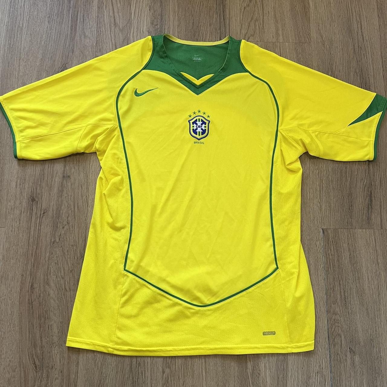 Nike 2004-06 Brasil Nike Home Football Shirt Ronaldo Ronaldinho Size US L / EU 52-54 / 3 - 1 Thumbnail