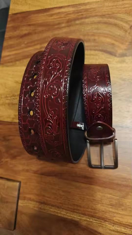 Other Vintage red japanese wave floral belt 110cm Size 30 - 7 Thumbnail