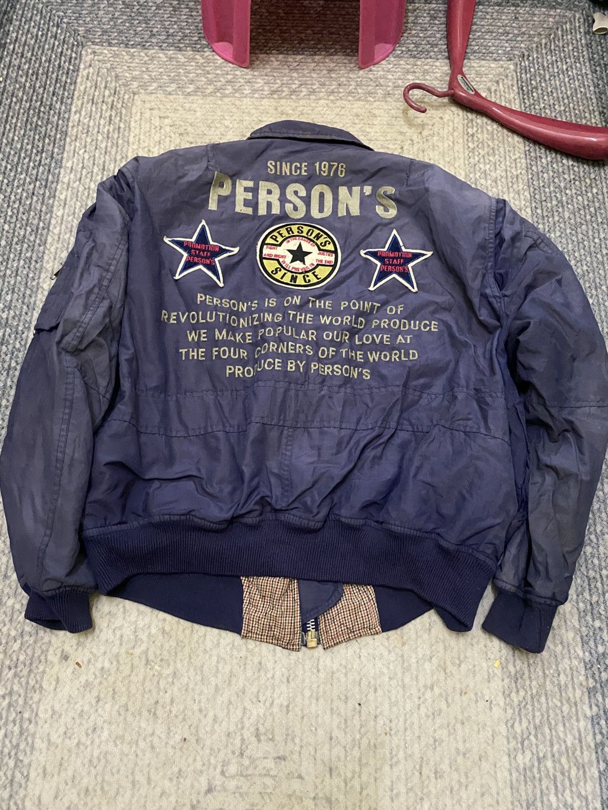 Vintage VINTAGE PERSONS REVERSIBLE BOMBER STYLE JACKET Size US M / EU 48-50 / 2 - 4 Thumbnail