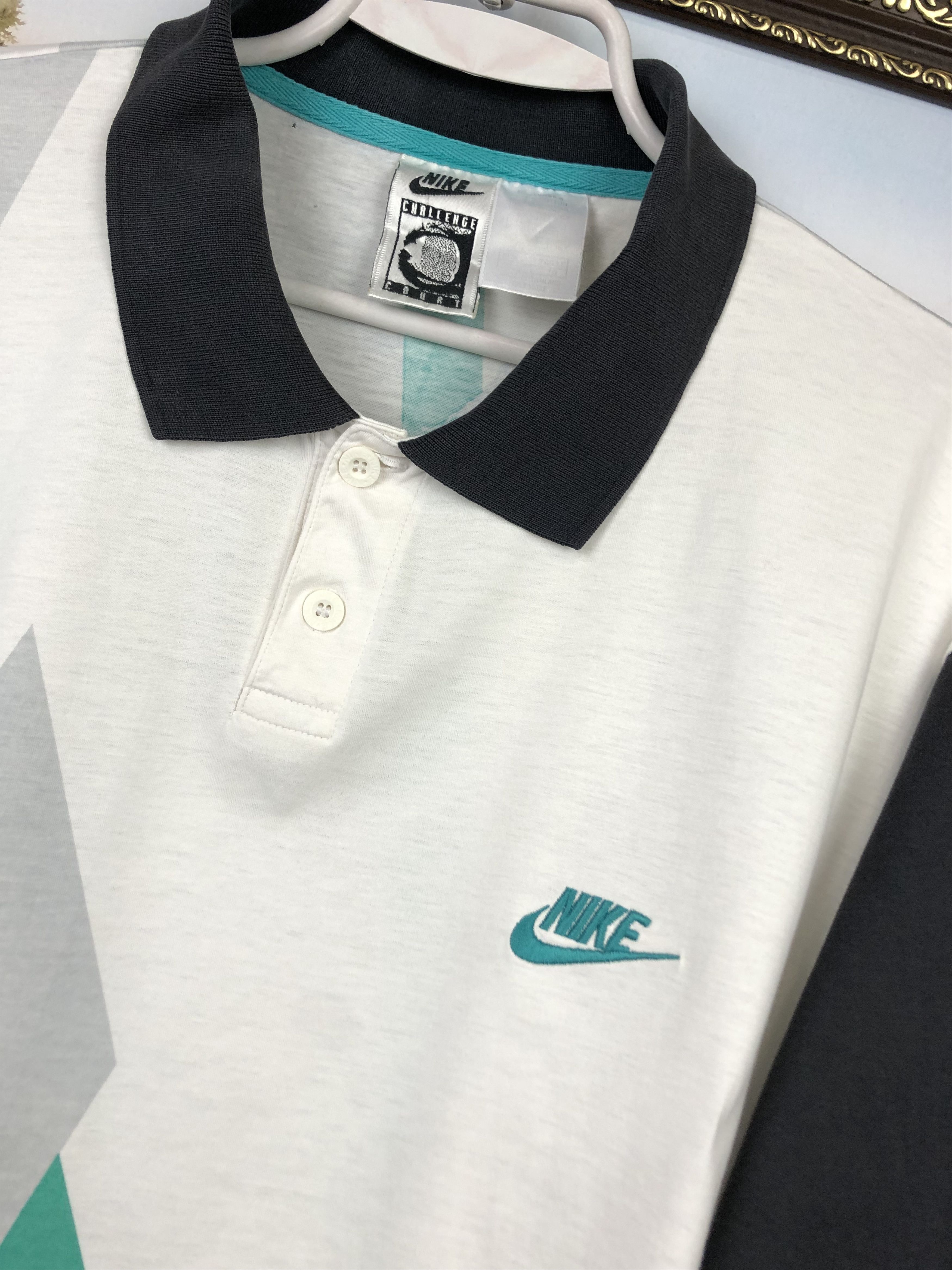 Nike Vintage Nike Challenge Court Agassi Polo Tennis Shirt Mens Size US XL / EU 56 / 4 - 3 Thumbnail