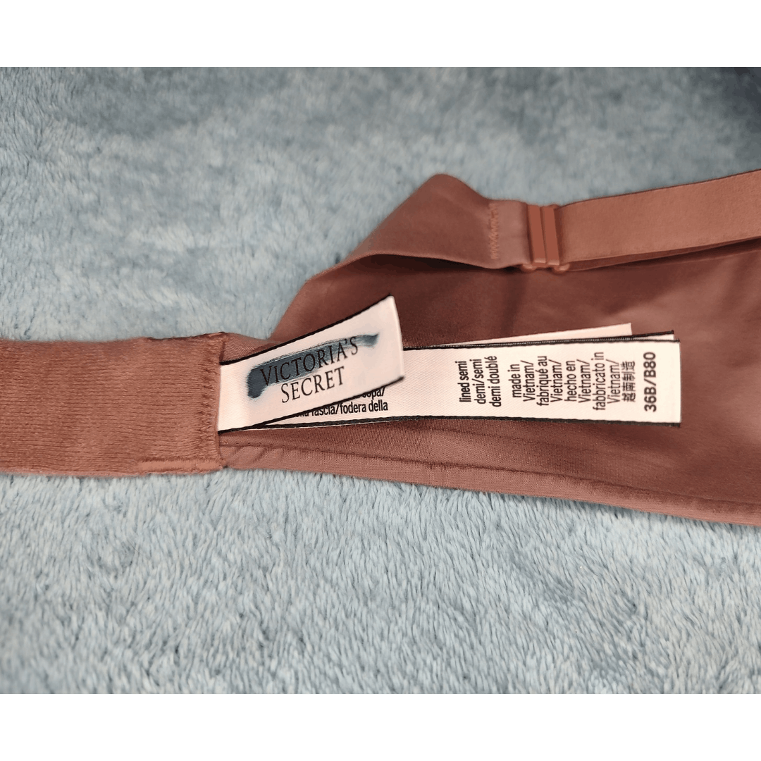 Victoria's Secret VICTORIAS SECRET Lightly Lined Semi Demi 36B Brown Bra NEW Size ONE SIZE - 7 Thumbnail