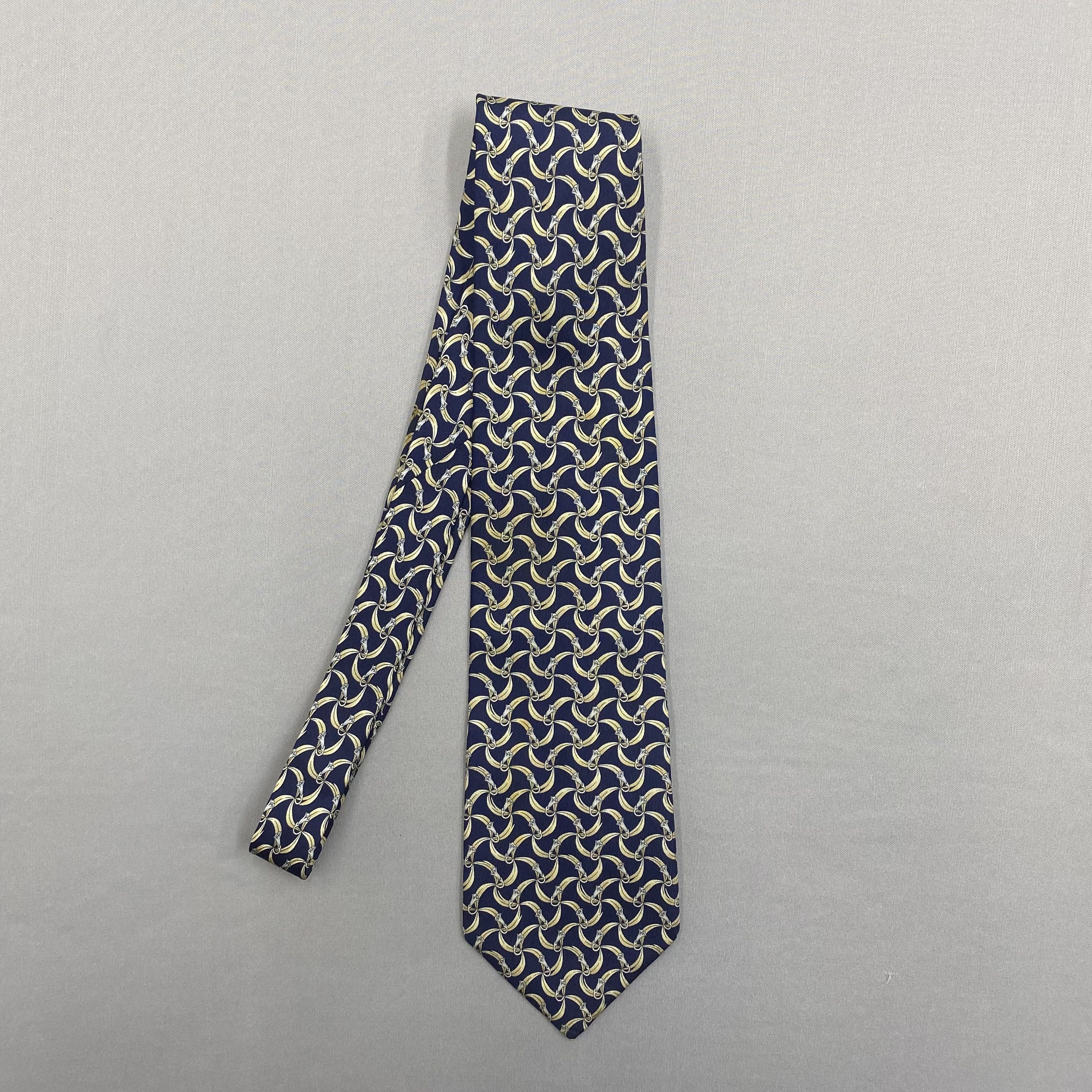 Japanese Brand Vintage Yves Saint Laurent SILK Necktie Cravate Pure Silk Size ONE SIZE - 4 Thumbnail