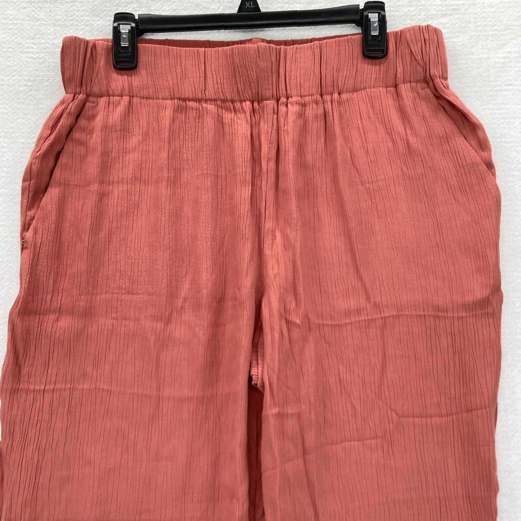 Loft LOFT Outlet Pants Women's Large Pull On High Rise Straight Red Stretch Fabric Size 36" / US 14 / IT 50 - 2 Thumbnail