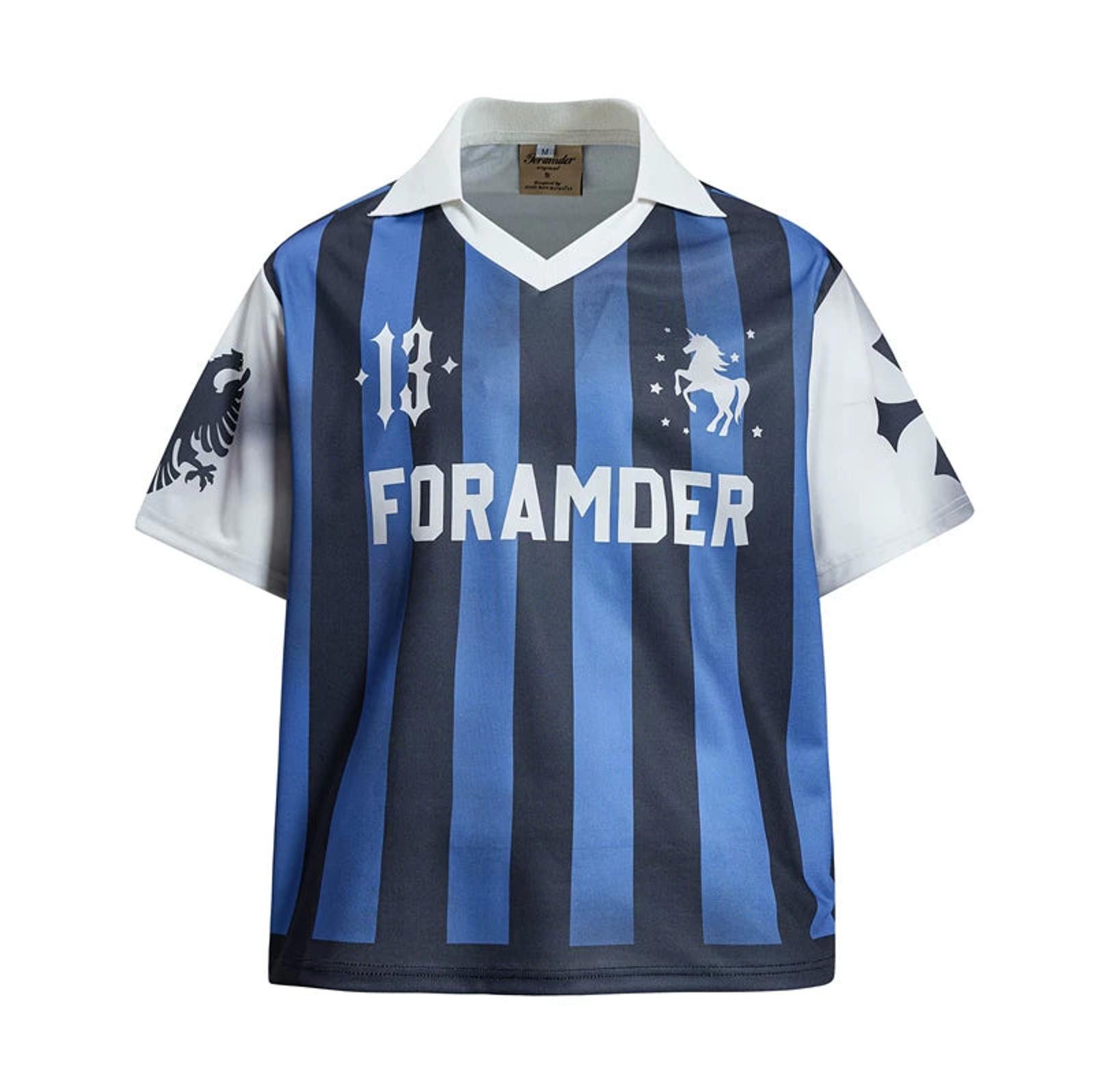 Other 'Foramder' Football Jersey Polo Tee | Blue Varsity Stripe Size US M / EU 48-50 / 2 - 1 Thumbnail