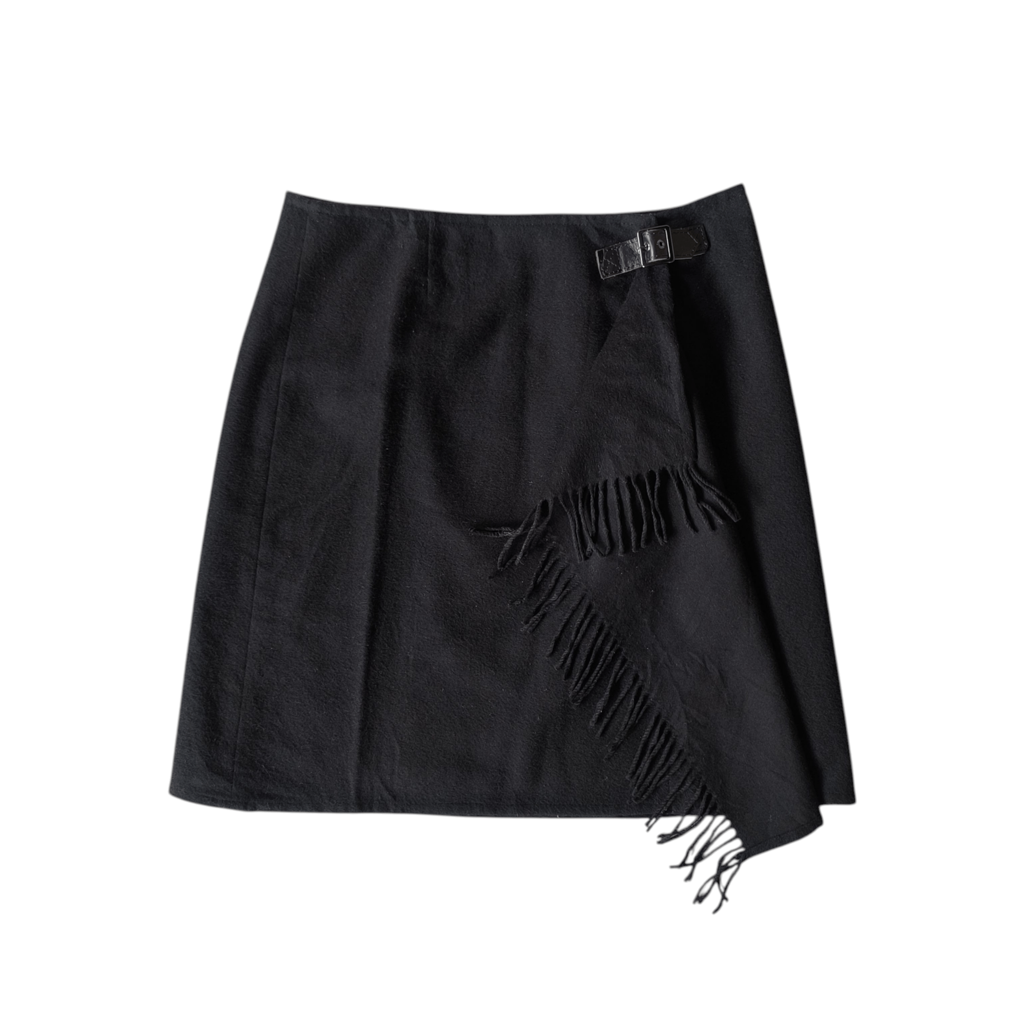 Japanese Brand ☠️ 23 vingt-trois black punk gothic style wool skirt Size 32" / US 10 / IT 46 - 2 Thumbnail
