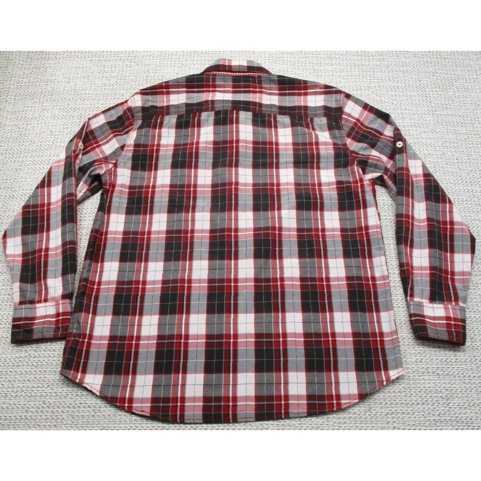 Akademiks Akademiks Shirt Mens XL Button Up Roll Up Long Sleeve Casual Plaid Multicolor Never Worn Size US XL / EU 56 / 4 - 2 Thumbnail