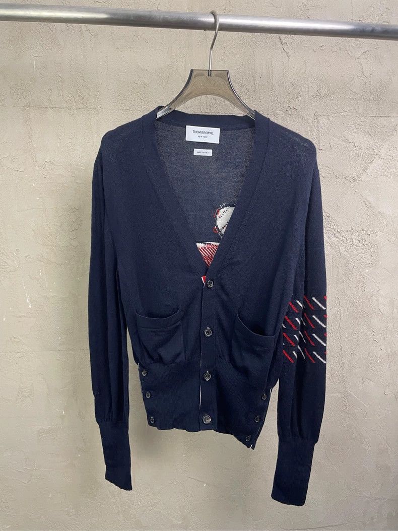 Thom Browne Thom browne Size 2 Dark blue slanted stripe four-stripe sh Size M / US 6-8 / IT 42-44 - 1 Thumbnail