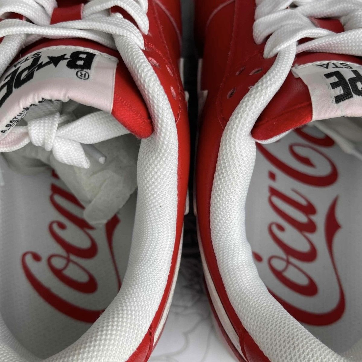 Bape × Coca Cola A Bathing Ape Bapesta Low Coca-Cola Red Size 6.5 Soda Shoes Size US 6.5 / EU 39-40 - 6 Thumbnail