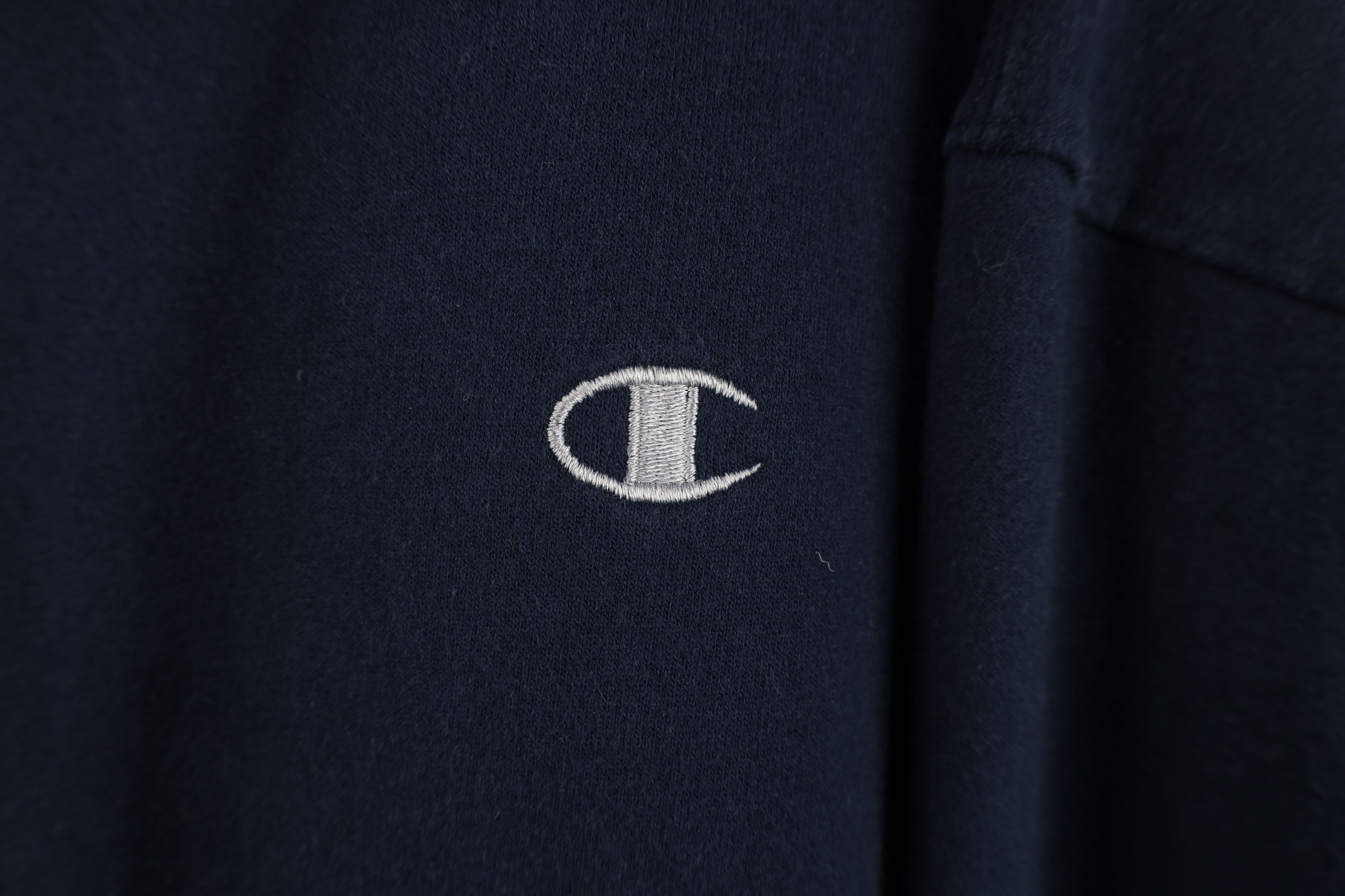 Champion Vintage Champion Heavyweight Hoodie Sweatshirt Navy Blue Size US XL / EU 56 / 4 - 4 Thumbnail
