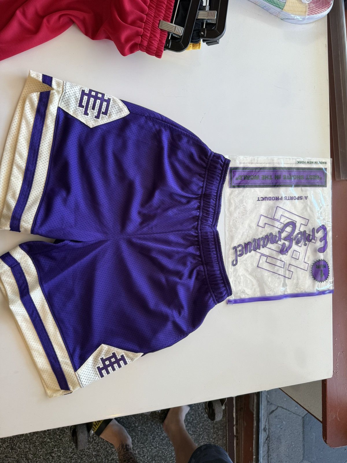 Eric Emanuel Eric Emmanuel, purple diamond shorts Size US 34 / EU 50 - 1 Thumbnail