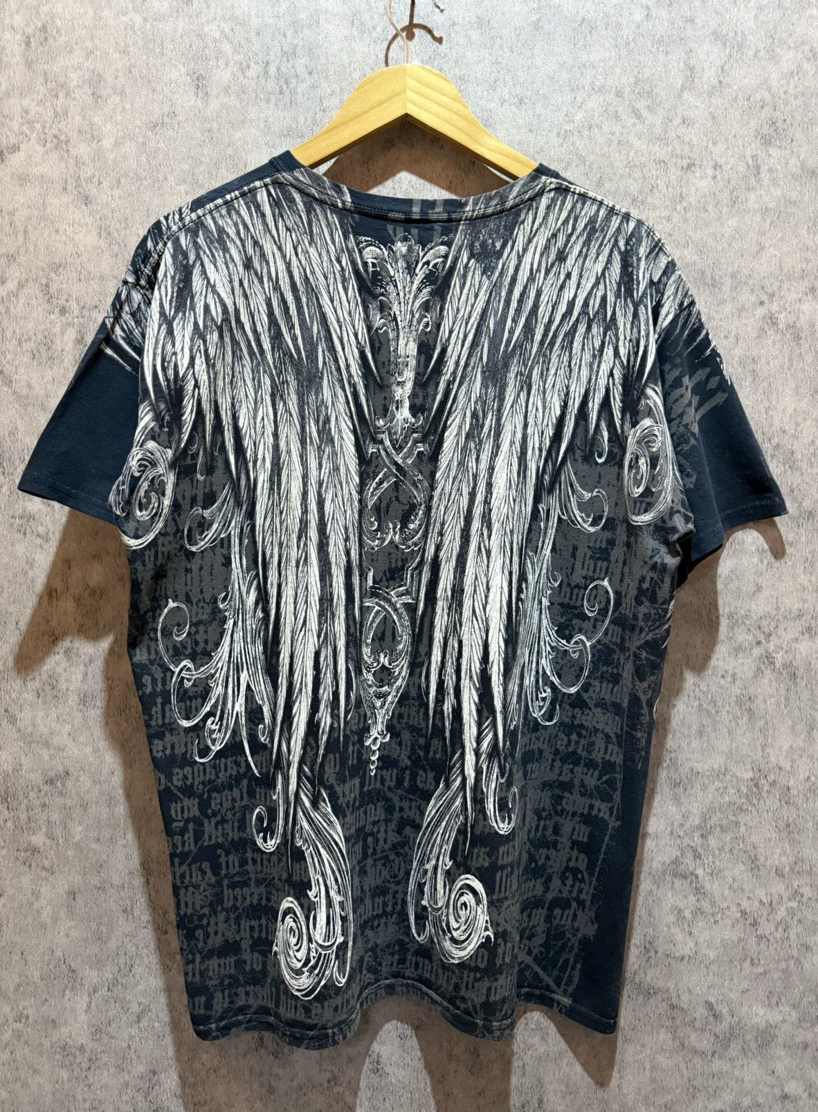 Affliction Y2k Apprime Double Eagle Gothic Insane AOP Tshirt Size US L / EU 52-54 / 3 - 2 Thumbnail