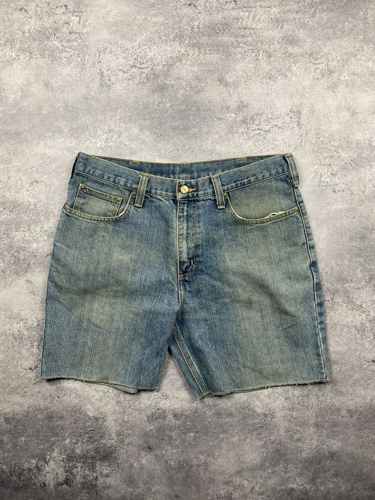 Carhartt Vintage Carhartt Denim Shorts Workwear Y2K Rare Faded 90s Size US 34 / EU 50 - 4 Thumbnail