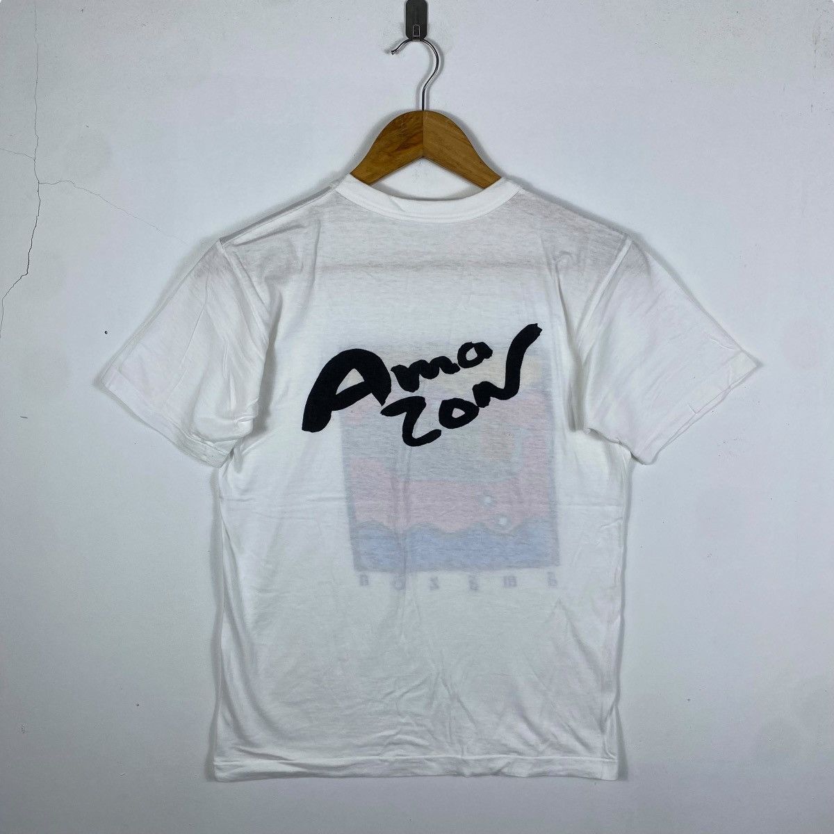 Vintage Vintage 80's AMAZON Freshwater Fish Art Graphic Tee Shirt Size US S / EU 44-46 / 1 - 5 Thumbnail
