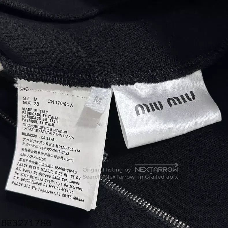Miu Miu Miu Miu Size M Black string zipper coat Size M / US 6-8 / IT 42-44 - 6 Thumbnail