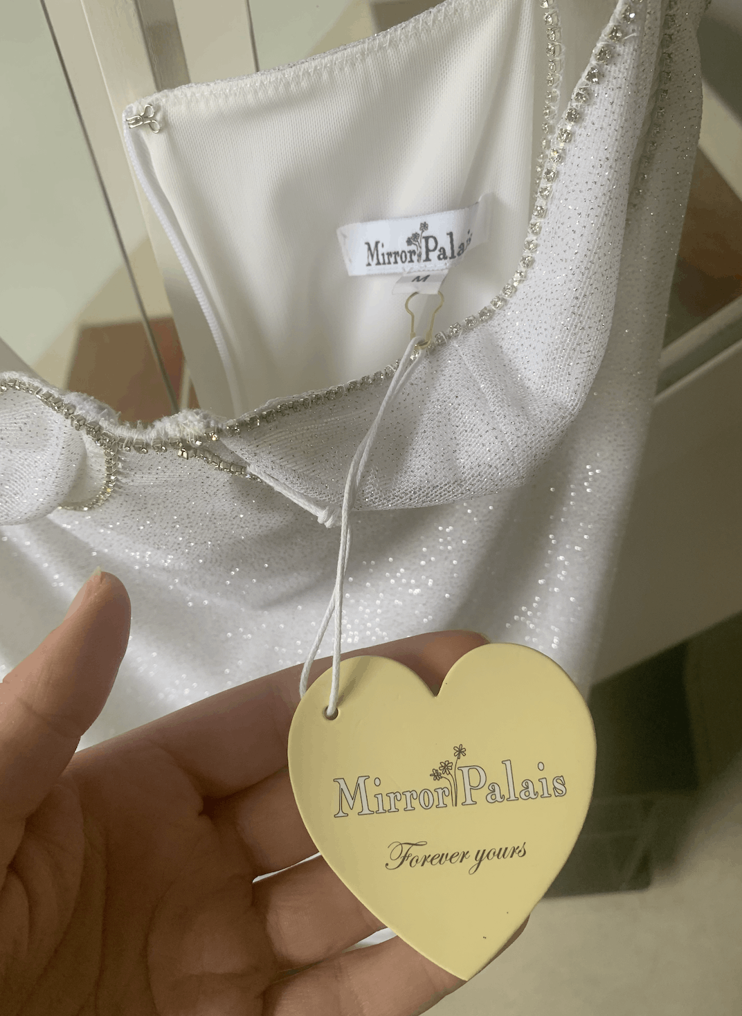 Mirror Palais Mirror Palais White Glitter Mini Dress - Medium - never worn  | Grailed
