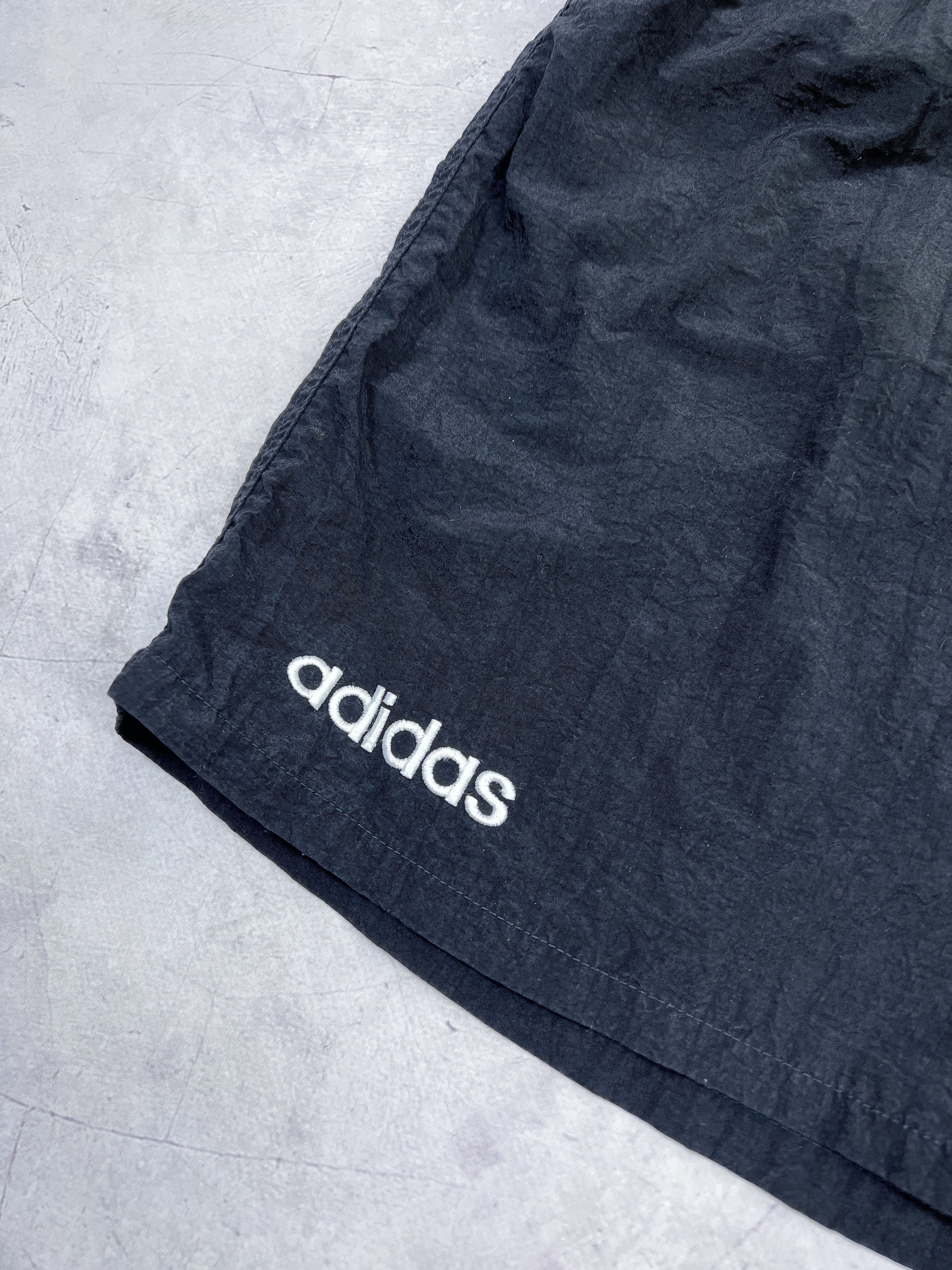 Adidas × Vintage 90s Adidas Shorts Crumpled Nylon Big Embroidered Size US 36 / EU 52 - 5 Thumbnail