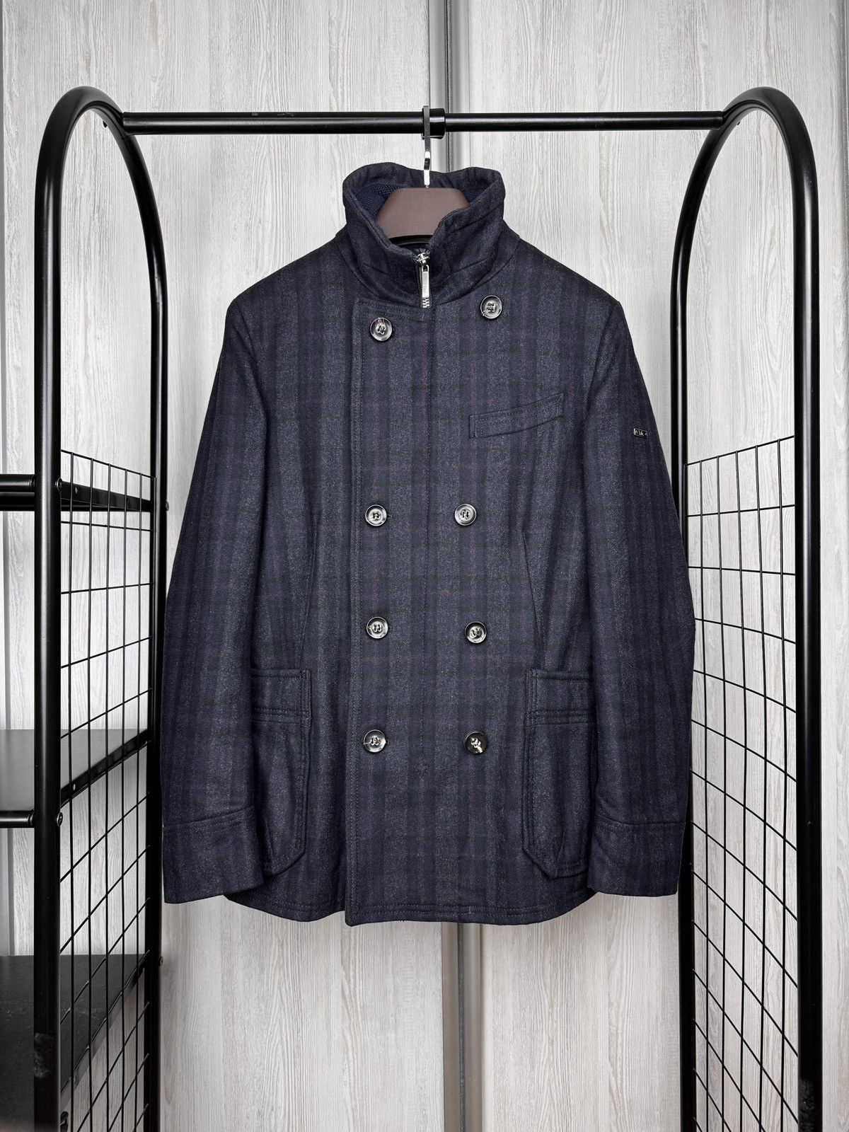 Pal Zileri RRP $2100 Pal Zileri Check Double Breasted Overcoat 40US/50I Size US M / EU 48-50 / 2 - 1 Thumbnail