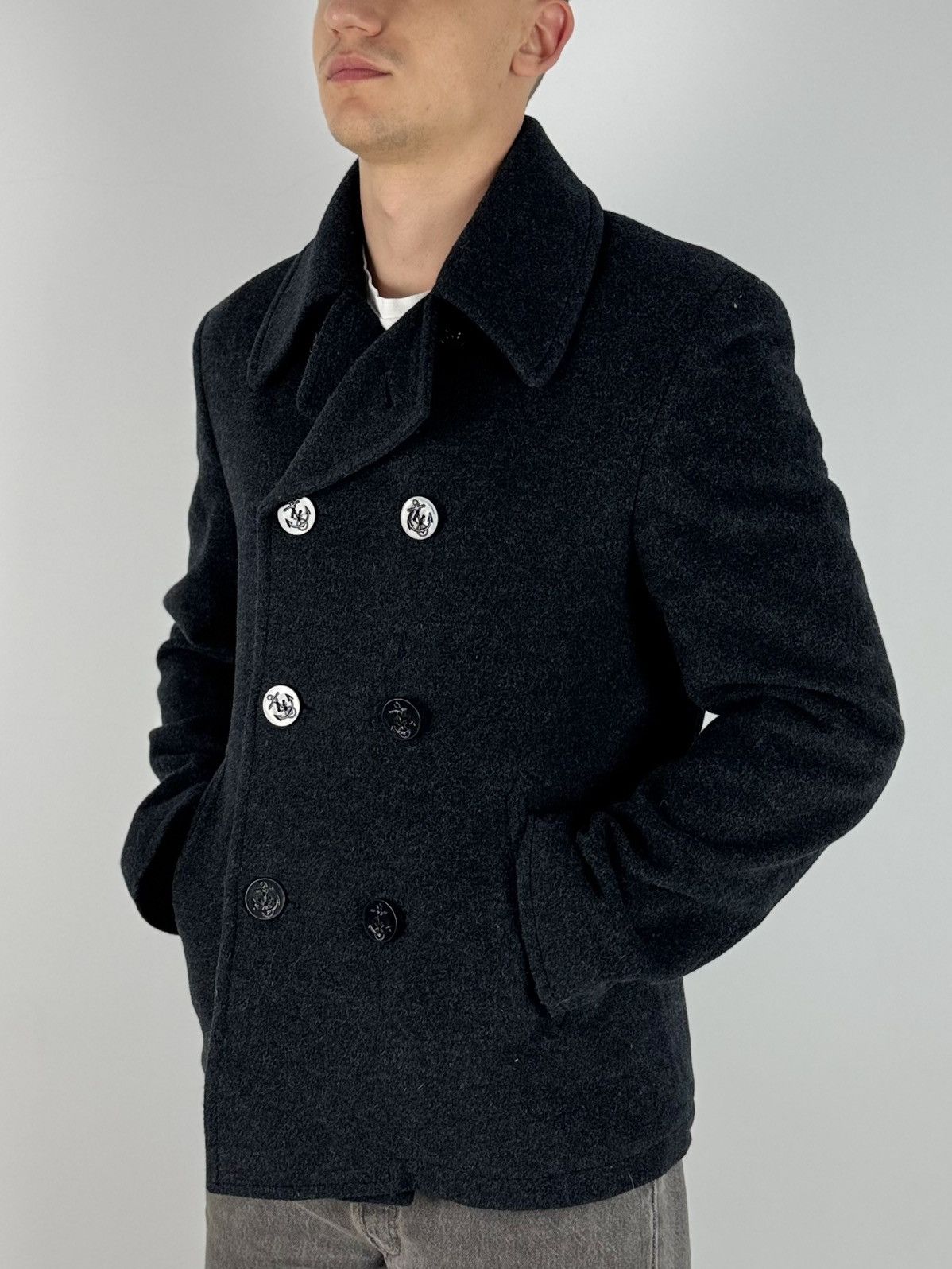 Alpha Industries Alpha Industries Wool Blend Pea Coat Jacket Size US S / EU 44-46 / 1 - 2 Thumbnail
