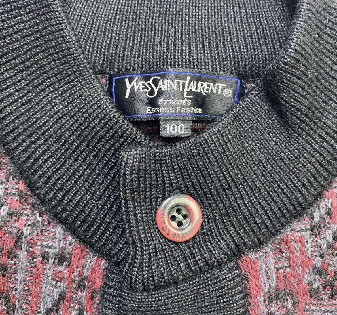 Yves Saint Laurent Vintage Yves Saint Laurent Pour Homme Half Button knitwear Size US L / EU 52-54 / 3 - 3 Thumbnail