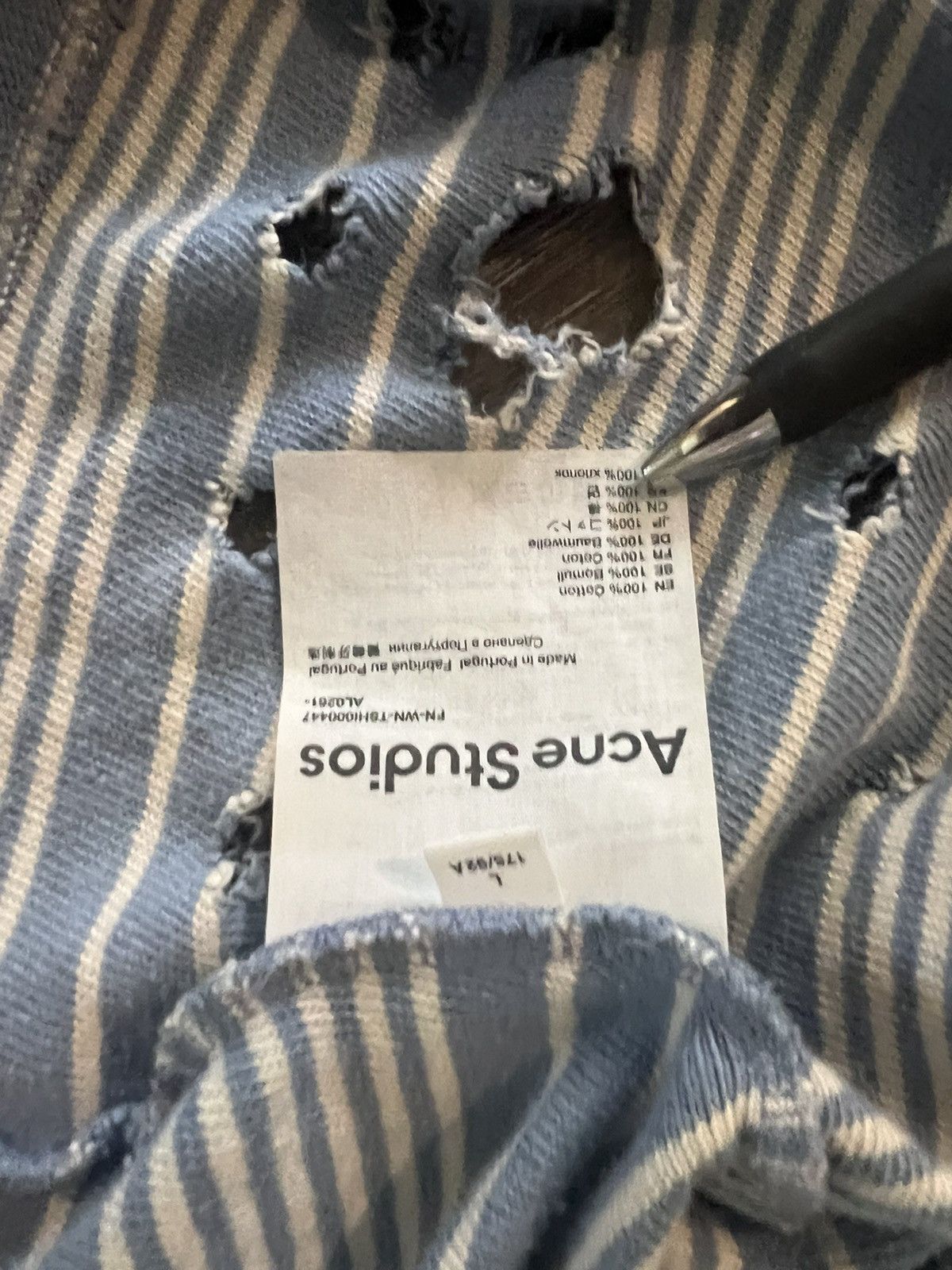 Acne Studios Acne Studios Distressed Polo Size US L / EU 52-54 / 3 - 4 Thumbnail