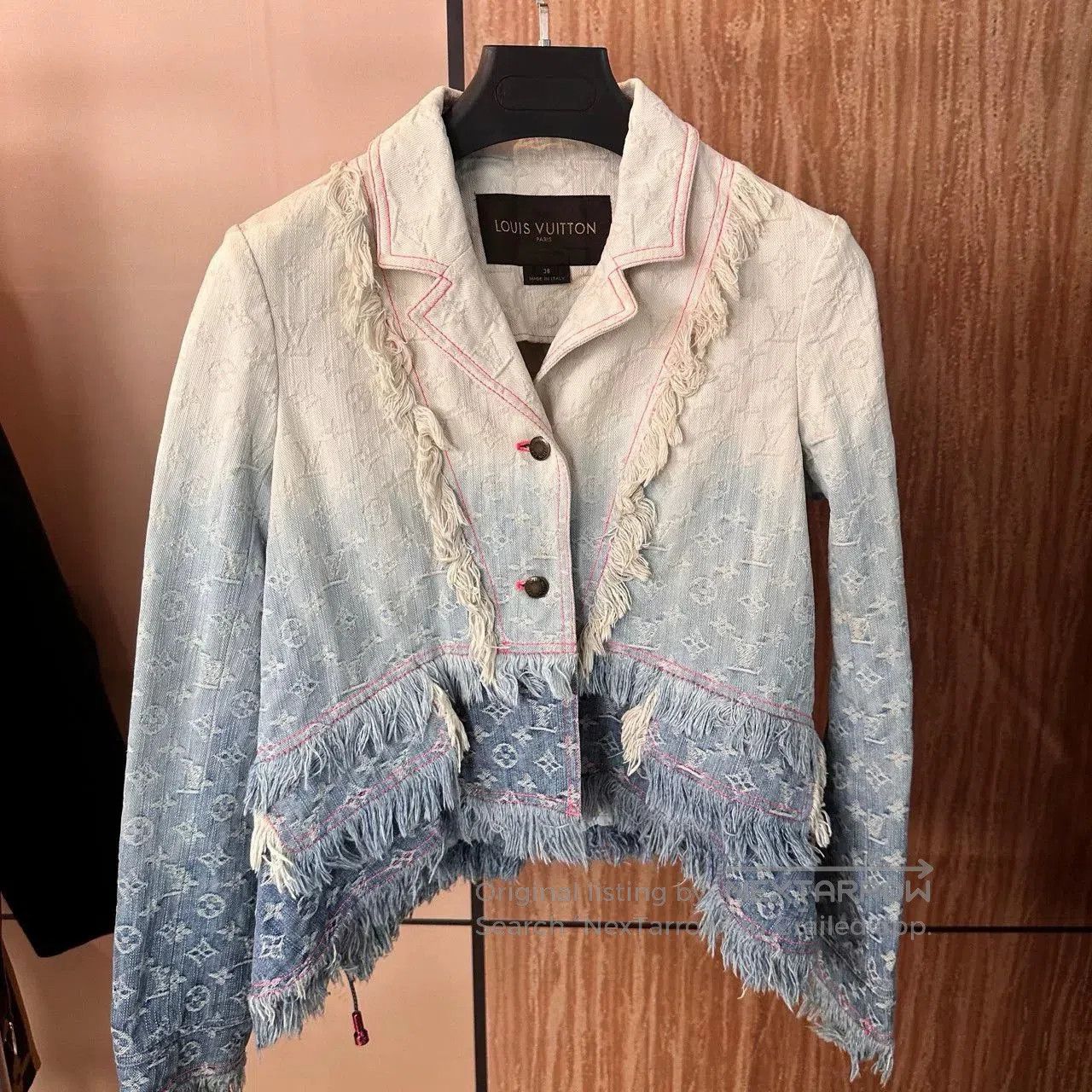 Louis Vuitton Louis Vuitton Gradient Tassel Monogram Denim Jacket. Size S / US 4 / IT 40 - 1 Thumbnail
