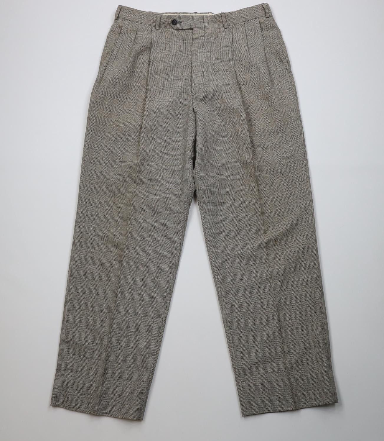 Vintage Vintage 70s Streetwear Houndstooth Wide Leg Chino Pants Size US 36 / EU 52 - 1 Thumbnail