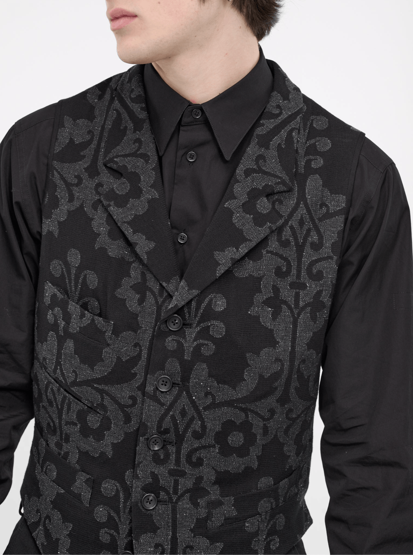 Yohji Yamamoto Yohji Yamamoto Pour Homme INDIAN LEFT DECORATIVE CLOTH VEST Size US M / EU 48-50 / 2 - 13 Thumbnail
