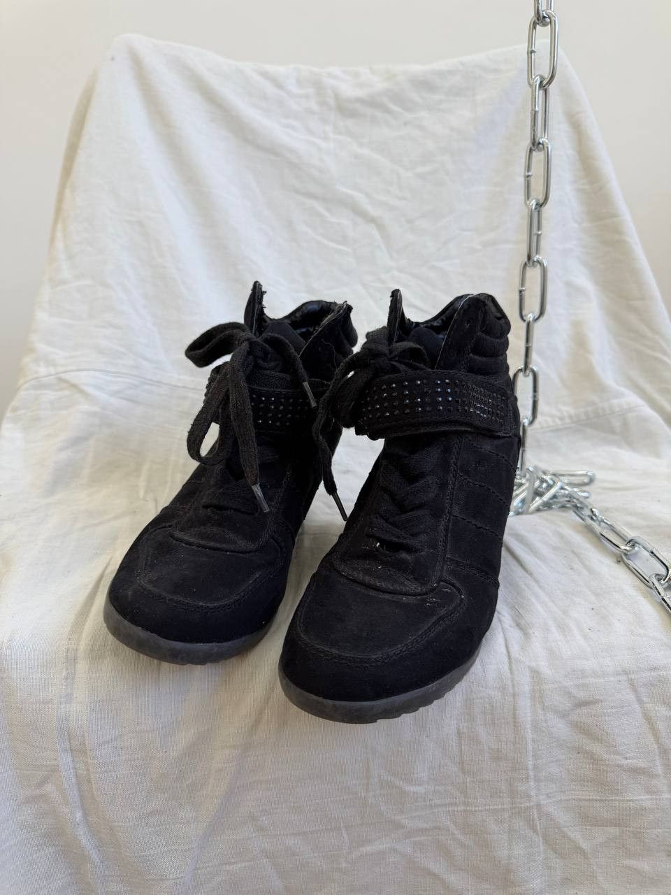 14th Addiction Y2K Isabel Marant Style Suede High Sneakers Shoes Size US 6.5 / IT 36.5 - 2 Thumbnail