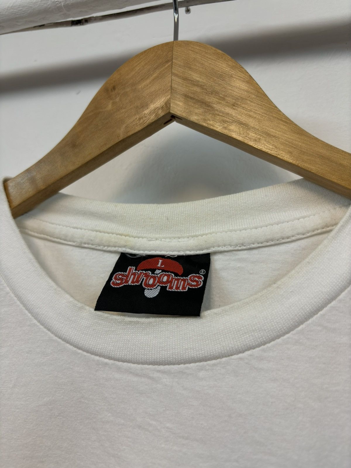 Hook-Ups × Vintage RARE VINTAGE SKATEBOARD BRAND SHROOMS 90S BOXY WHITE SKATE Size US L / EU 52-54 / 3 - 5 Thumbnail