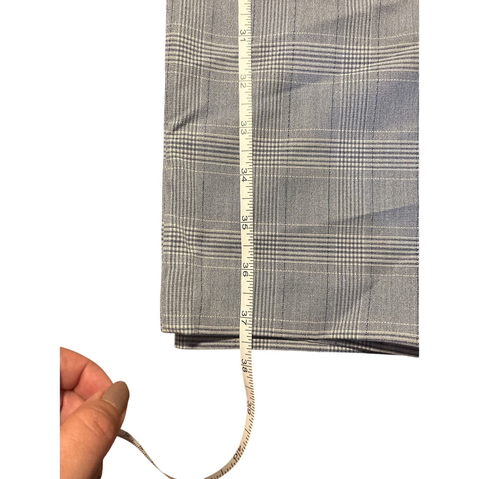 Calvin Klein Plaid Blue Houndstooth Trousers Pants Career Office Preppy Size 28" / US 6 / IT 42 - 6 Thumbnail