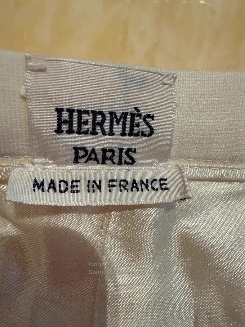 Hermes Hermes Off-white women's trousers, 100% linen, lining 100% Size 25" / US 0 / IT 36 - 9 Thumbnail