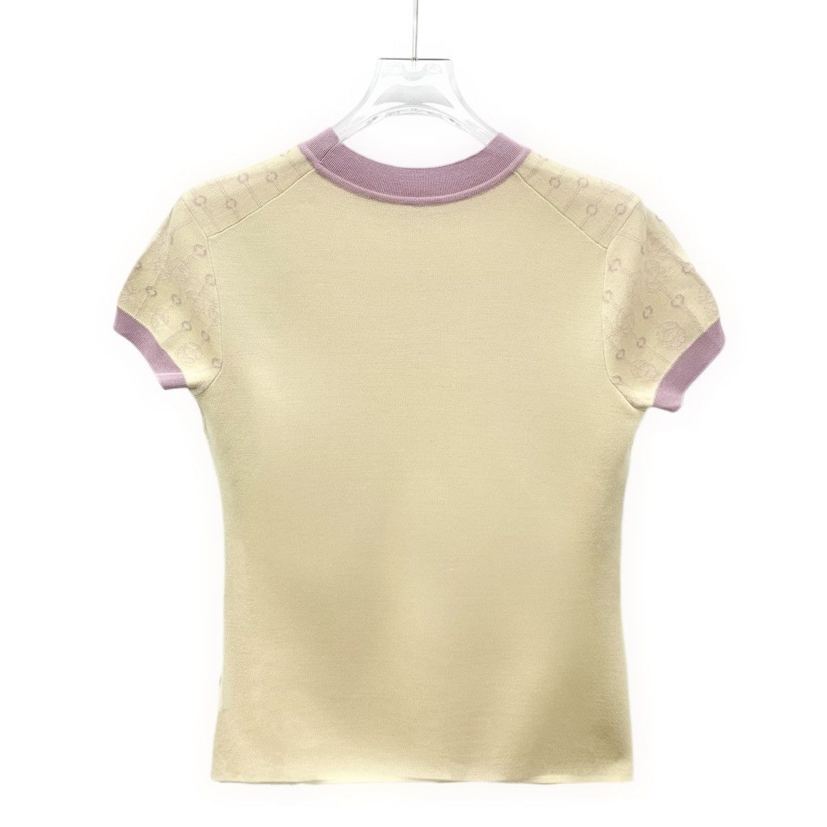 Hermes Hermès Yellow Lock Jacquard Silk Short Sleeve T-Shirt K26WX Size S / US 4 / IT 40 - 2 Thumbnail