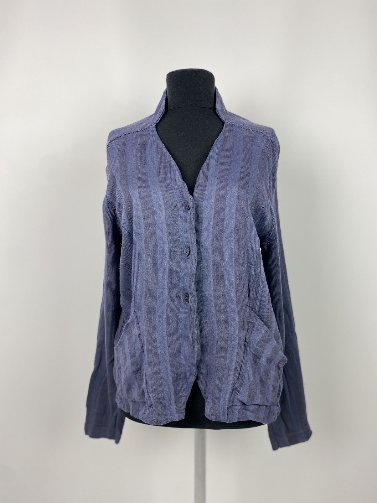 Transit Transit Par Such Striped Combined Linen Cardigan Size M / US 6-8 / IT 42-44 - 2 Thumbnail