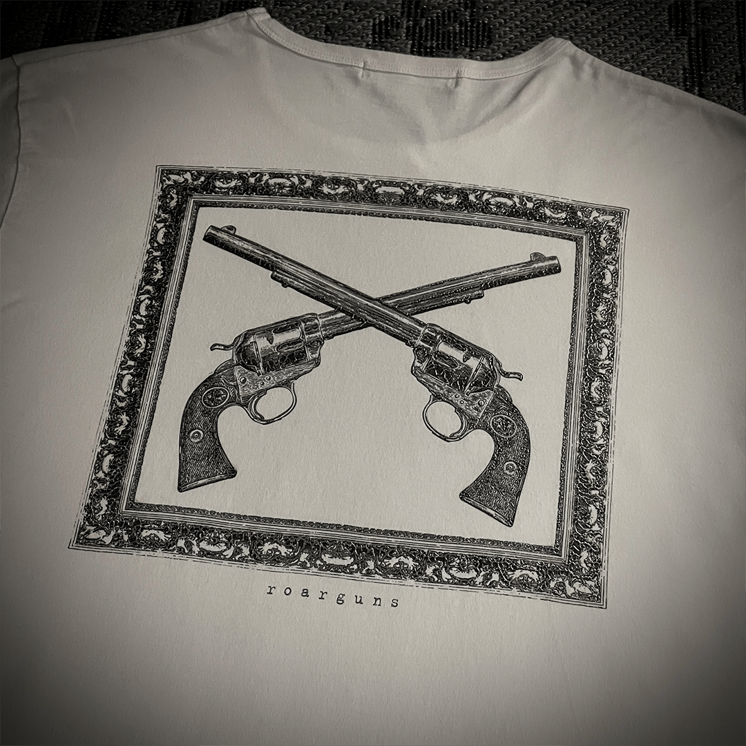 Japanese Brand Roar Guns Foil Print "Cross Gun" Swarovski Size US L / EU 52-54 / 3 - 2 Thumbnail