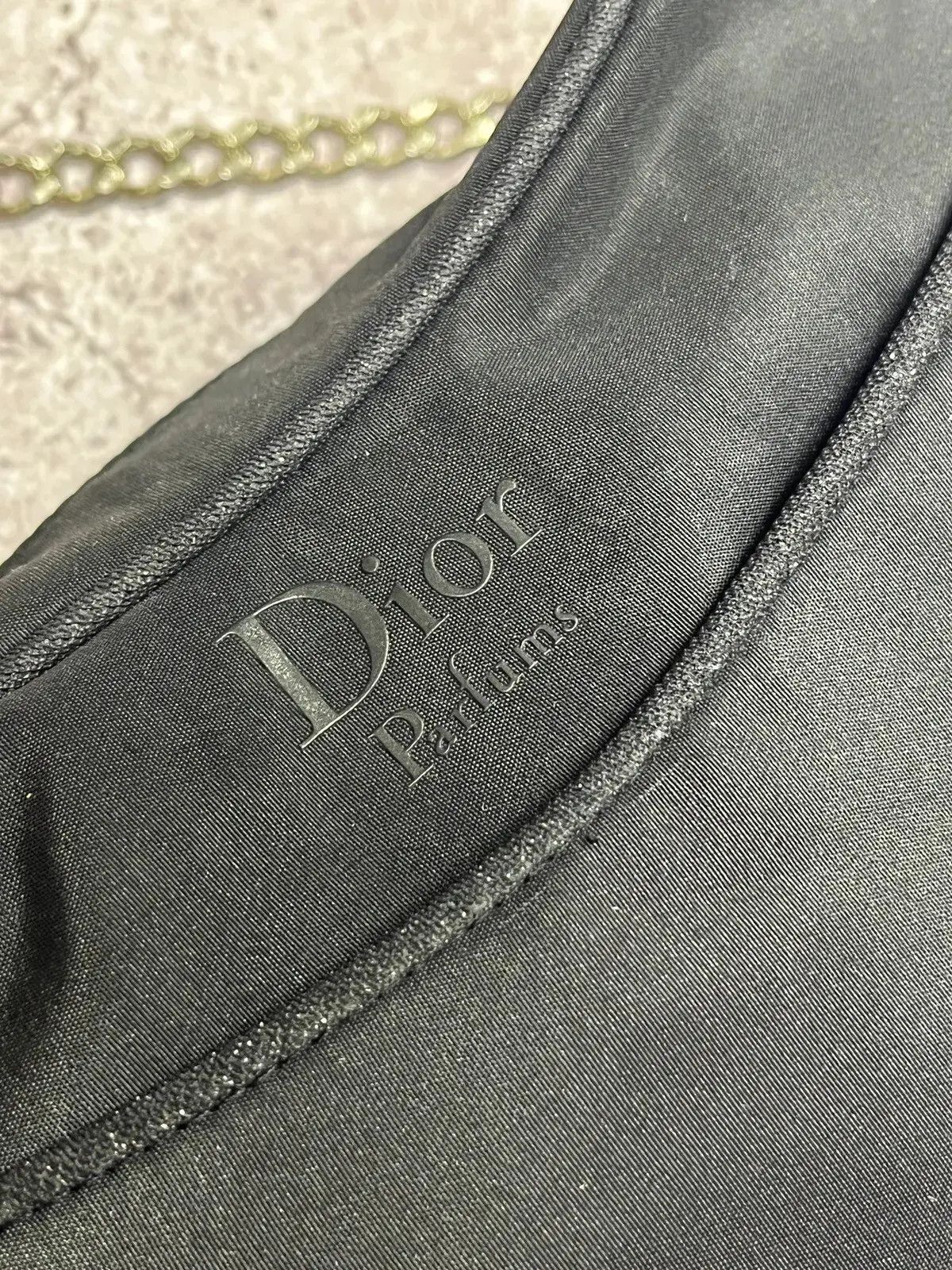 Christian Dior Monsieur × Dior × Vintage Vintage Dior Parfums Black Satin Mini Bag Chain Strap Y2K Size ONE SIZE - 2 Thumbnail