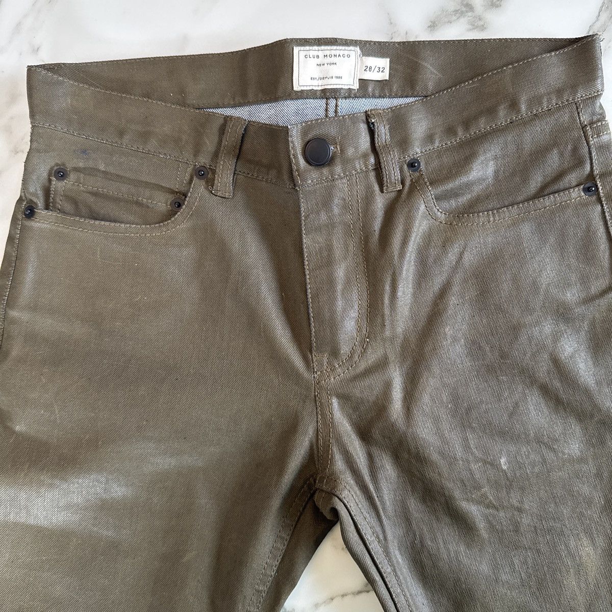 Club Monaco Club Monaco Jeans - Worn Green Size US 28 / EU 44 - 3 Thumbnail