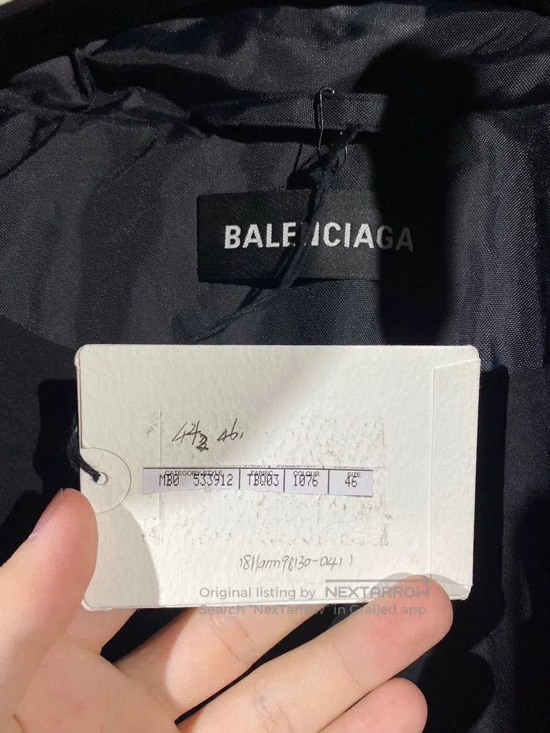 Balenciaga Balenciaga Men's Striped Down Jacket. Size US L / EU 52-54 / 3 - 6 Thumbnail