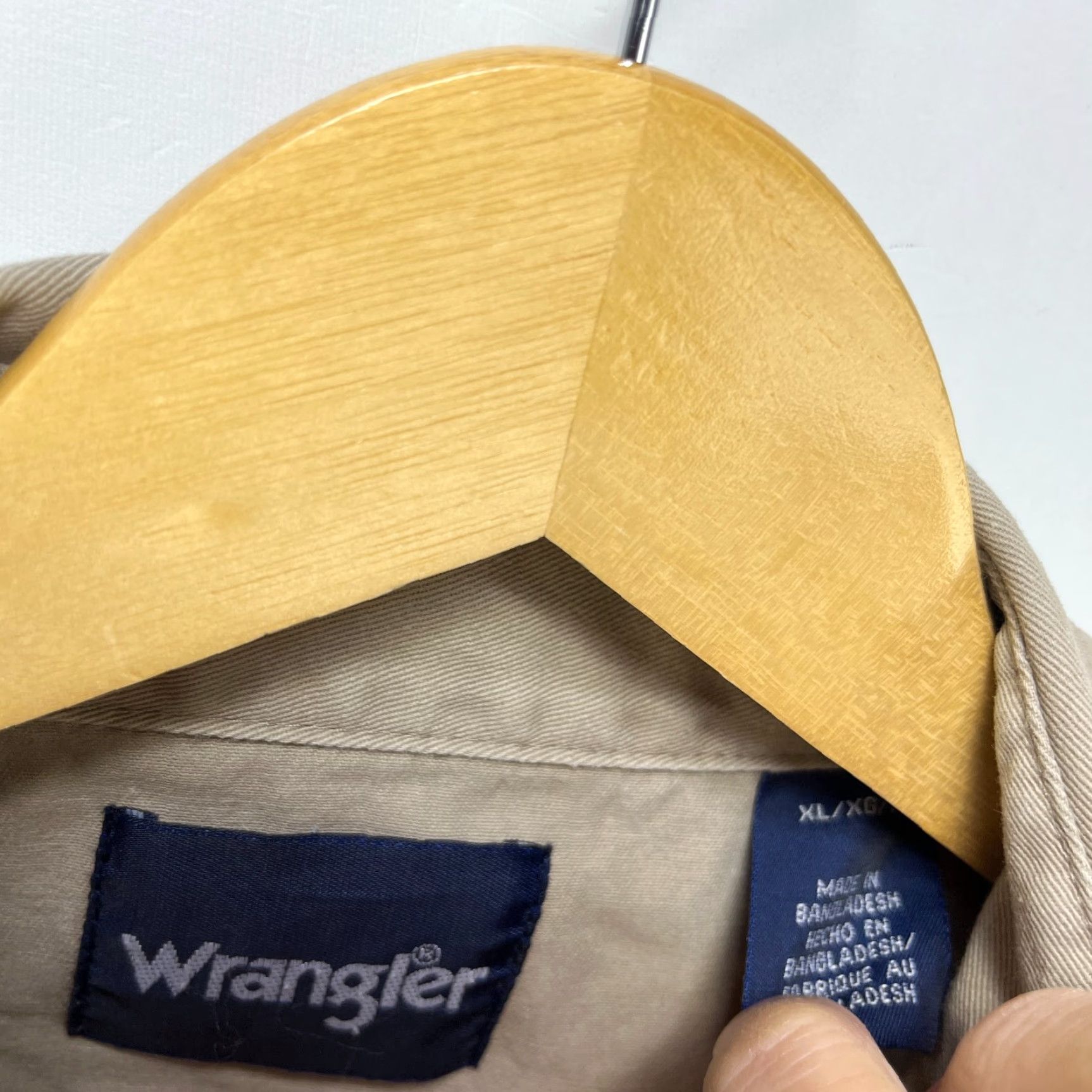 Wrangler VINTAGE Wrangler Shirt 90s Long Sleeve Button-Up Denim XL Brown Snap Mens Size US XL / EU 56 / 4 - 4 Thumbnail