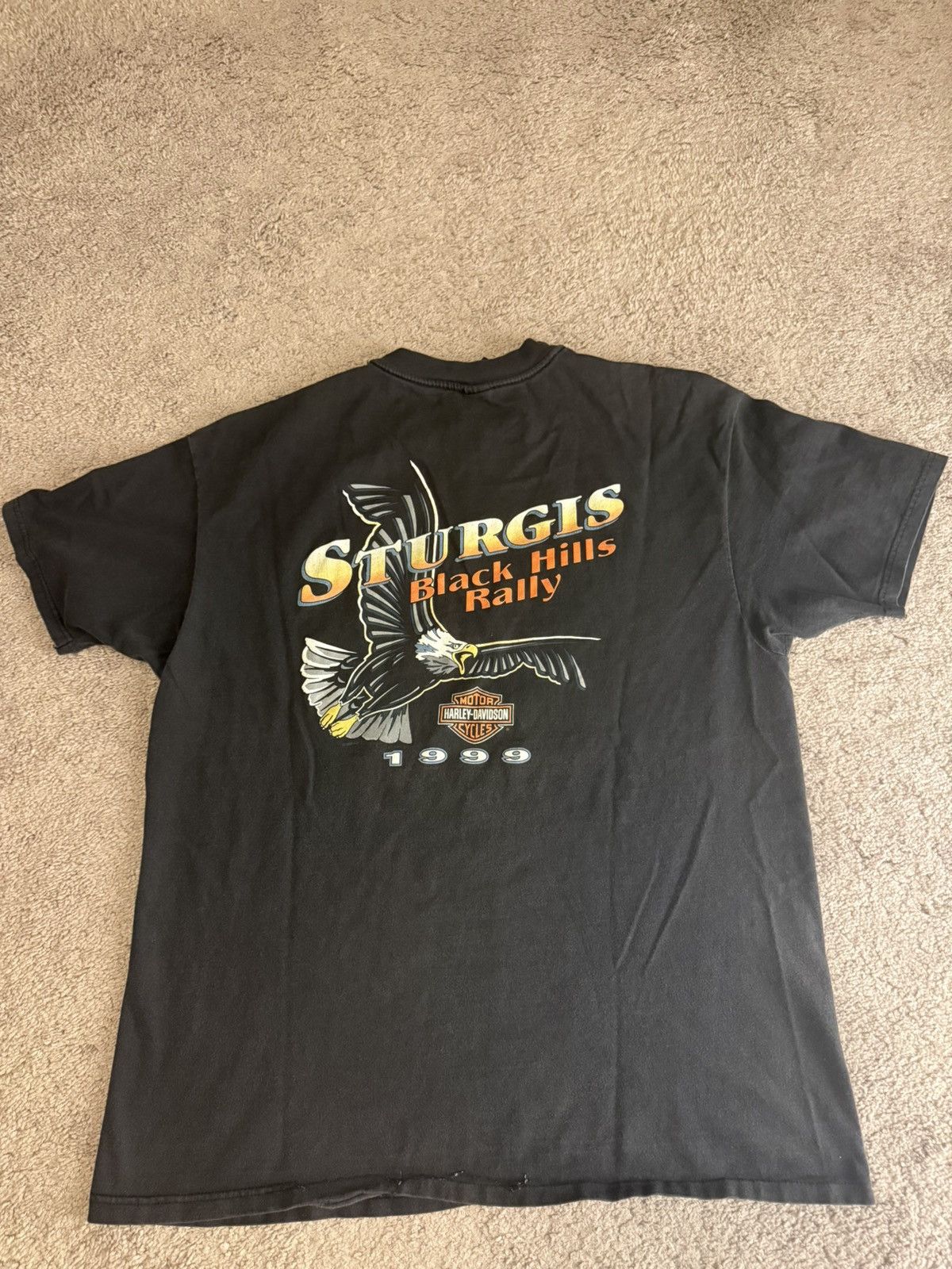 Harley Davidson 1999 Vintage Harley Davidson Sturgis Tee Size US XL / EU 56 / 4 - 2 Thumbnail